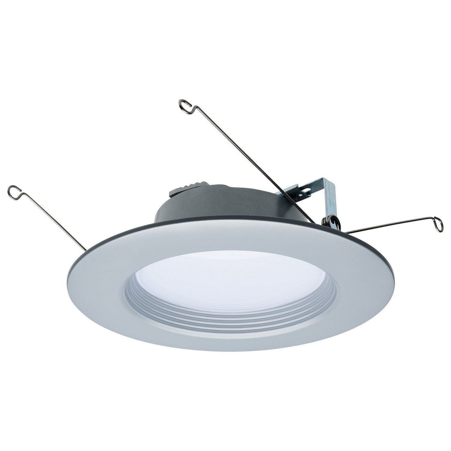 5/6 Inch Retrofit LED Can Light - 9W, 800 Lumens, 5 Color Temperatures (2700K-5000K), Nickel Baffle Trim - Energy Efficient Recessed Lighting for Living Room, Kitchen, Bedroom & Office