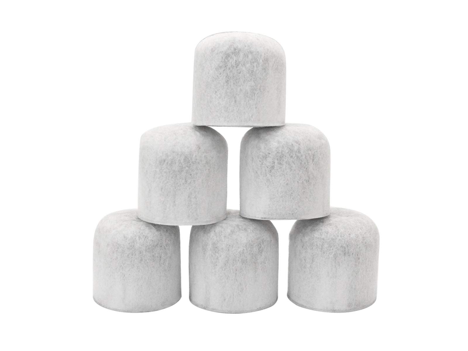 Farberware Compatible Charcoal Water Coffee Filters (6 Pack) - Premium Replacement Filters for Most Digital Coffee Makers - Perfect for Home, Office & Camping Use