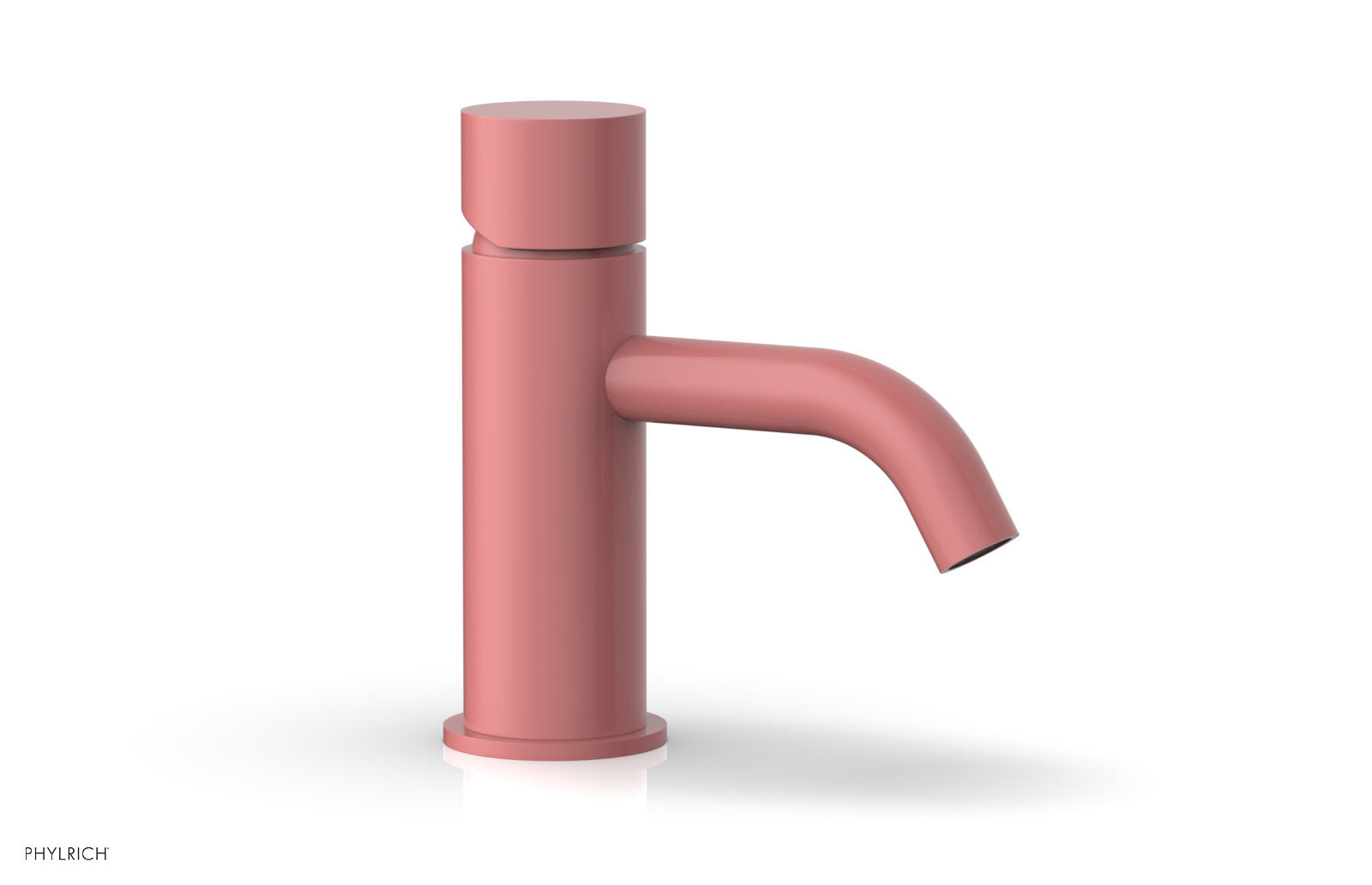 BASIC II Single Hole Bathroom Faucet with Smooth Handle - Modern Waterfall Spout Design for Sink Vanity, Perfect for Home, Hotel, and Office Restroom Renovation