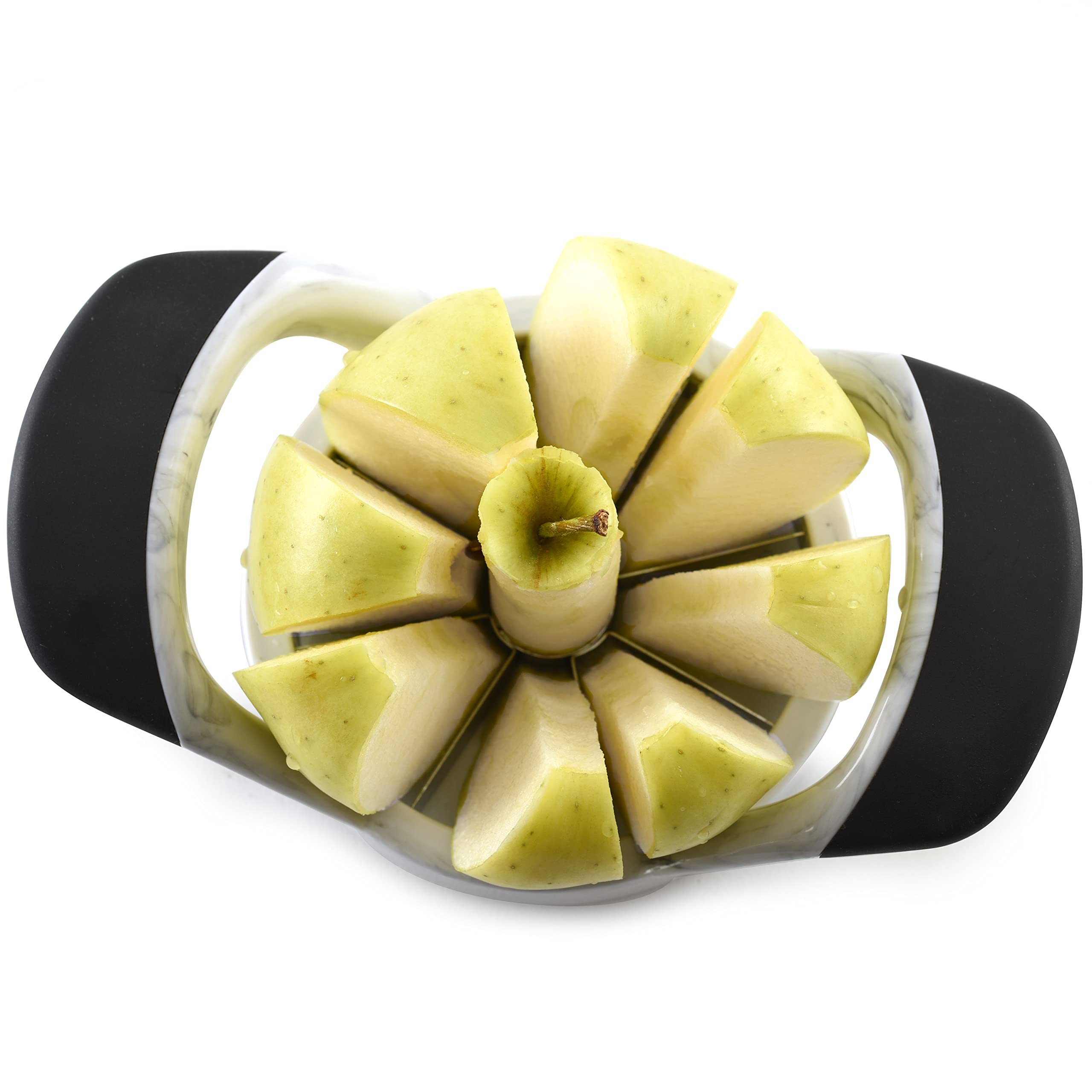 Norpro Grip-EZ Apple Corer and Fruit Wedger - Stainless Steel Blade with Non-Slip Marble Handle - Perfect for Making Apple Slices, Fruit Salads, and Healthy Snacks