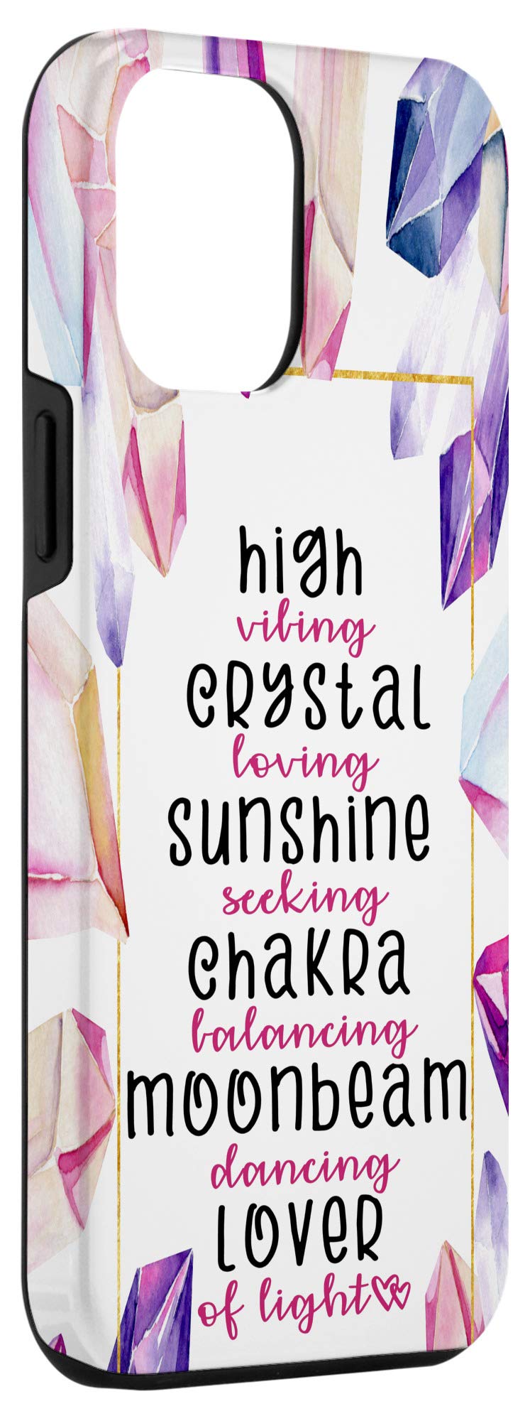 iPhone 12 Pro Max Case with Chakra Reiki & Smudge Crystal Design - Spiritual Healing Crystal Lover Phone Cover for Meditation, Yoga & Energy Protection
