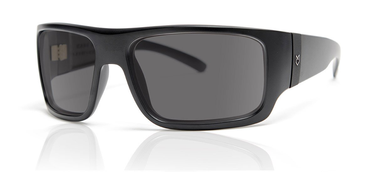 MADSON Matte Black & Grey Polarized Sunglasses for Men - 100% UV Protection, Lightweight & Durable - Perfect for Driving, Outdoor Sports & Fashion Accessories