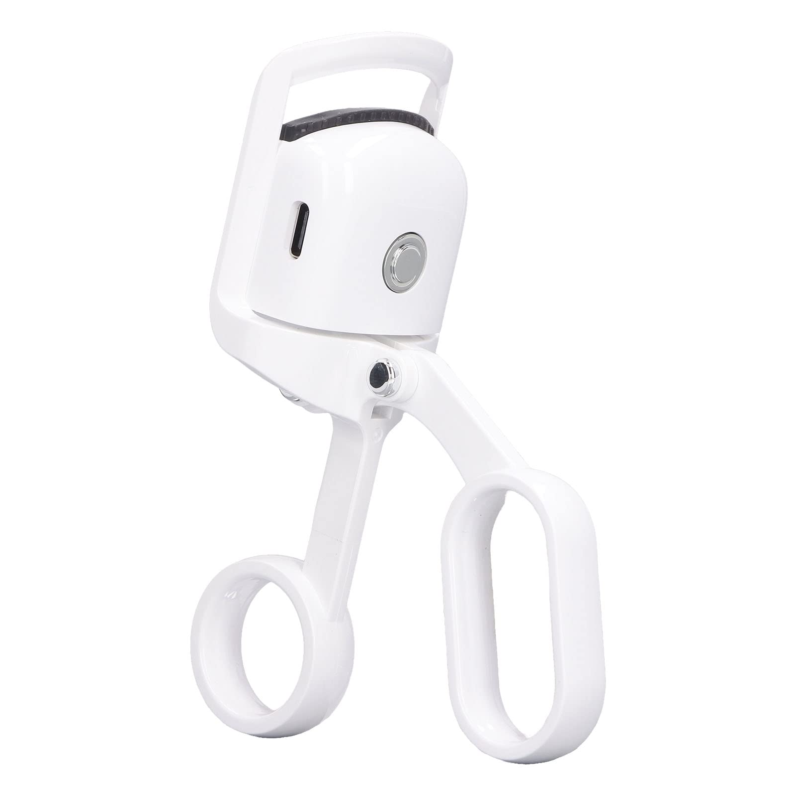 Electric Heated Eyelash Curler - 3 Adjustable Temperature Settings, Quick & Long-Lasting Curls, Portable for Home & Salon Use - Perfect for Weddings, Parties & Daily Makeup Routine (White)
