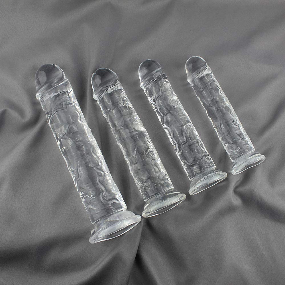 7 Inch Realistic Clear Dildo with Strong Suction Cup Base - Adult Sex Toy for Women & Couples - Perfect for Solo Play, Couples Fun & Shower Use