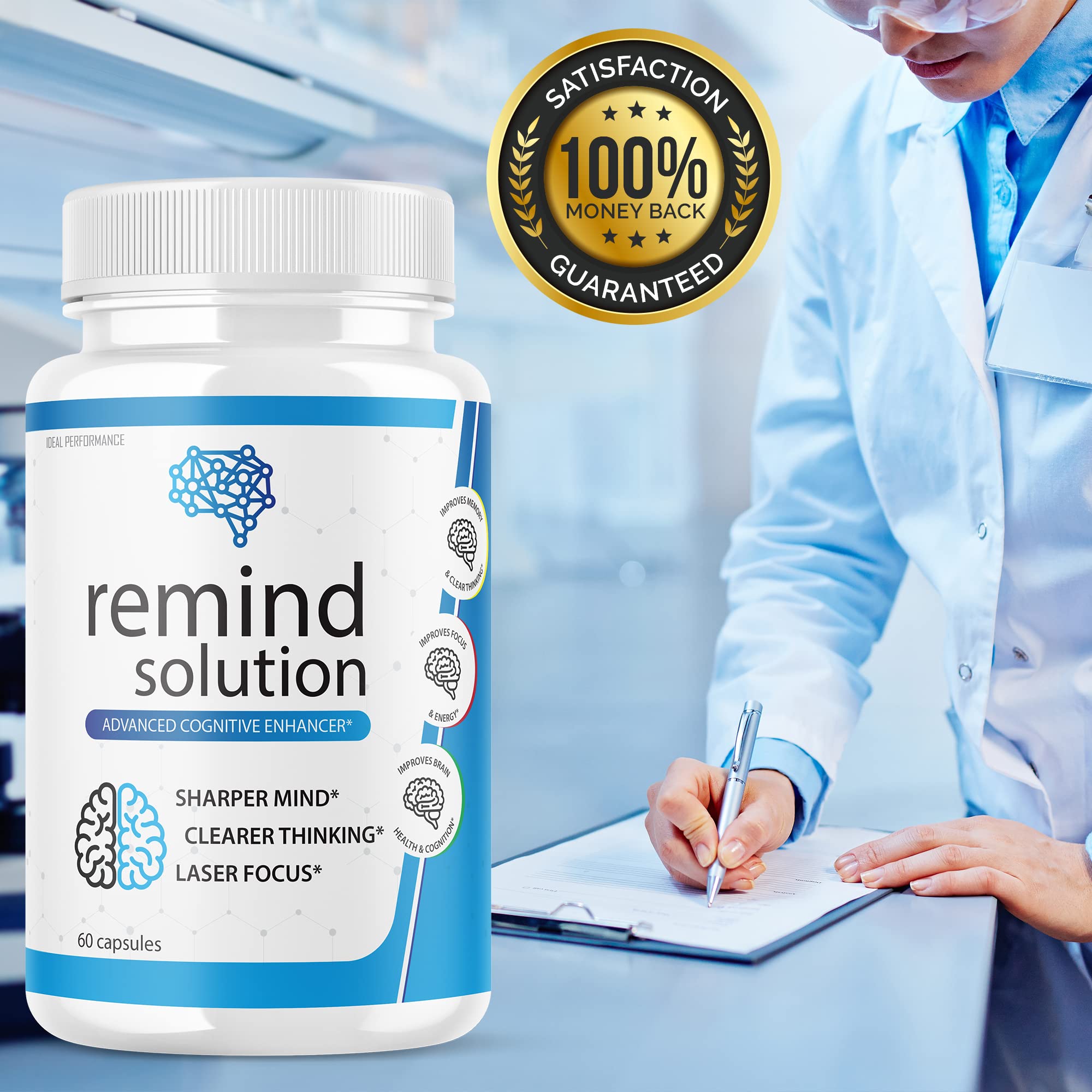 (5 Pack) Memory & Focus Supplement - Advanced Cognitive Brain Booster for Enhanced Concentration & Recall - 300 Capsules - Ideal for Students, Professionals & Seniors to Improve Mental Clarity