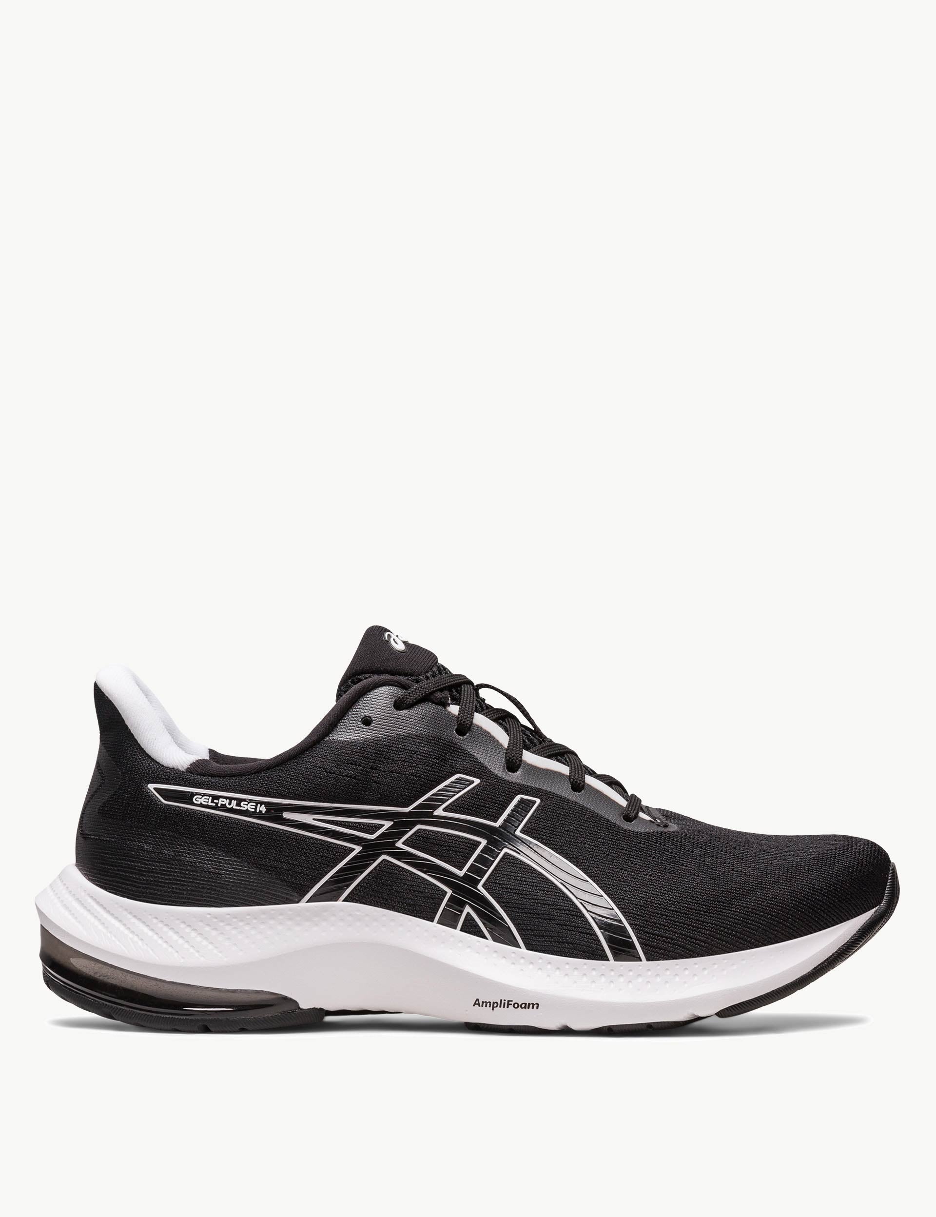 ASICS Gel Pulse 14 Running Shoes for Men & Women - Black/White - Lightweight Cushioned Sneakers for Jogging, Gym & Daily Wear