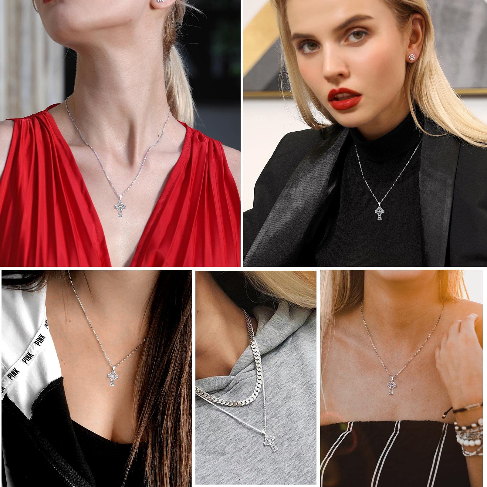 Celtic Love Knot Necklace for Women - 925 Sterling Silver Irish Jewelry for Good Luck & Gifts