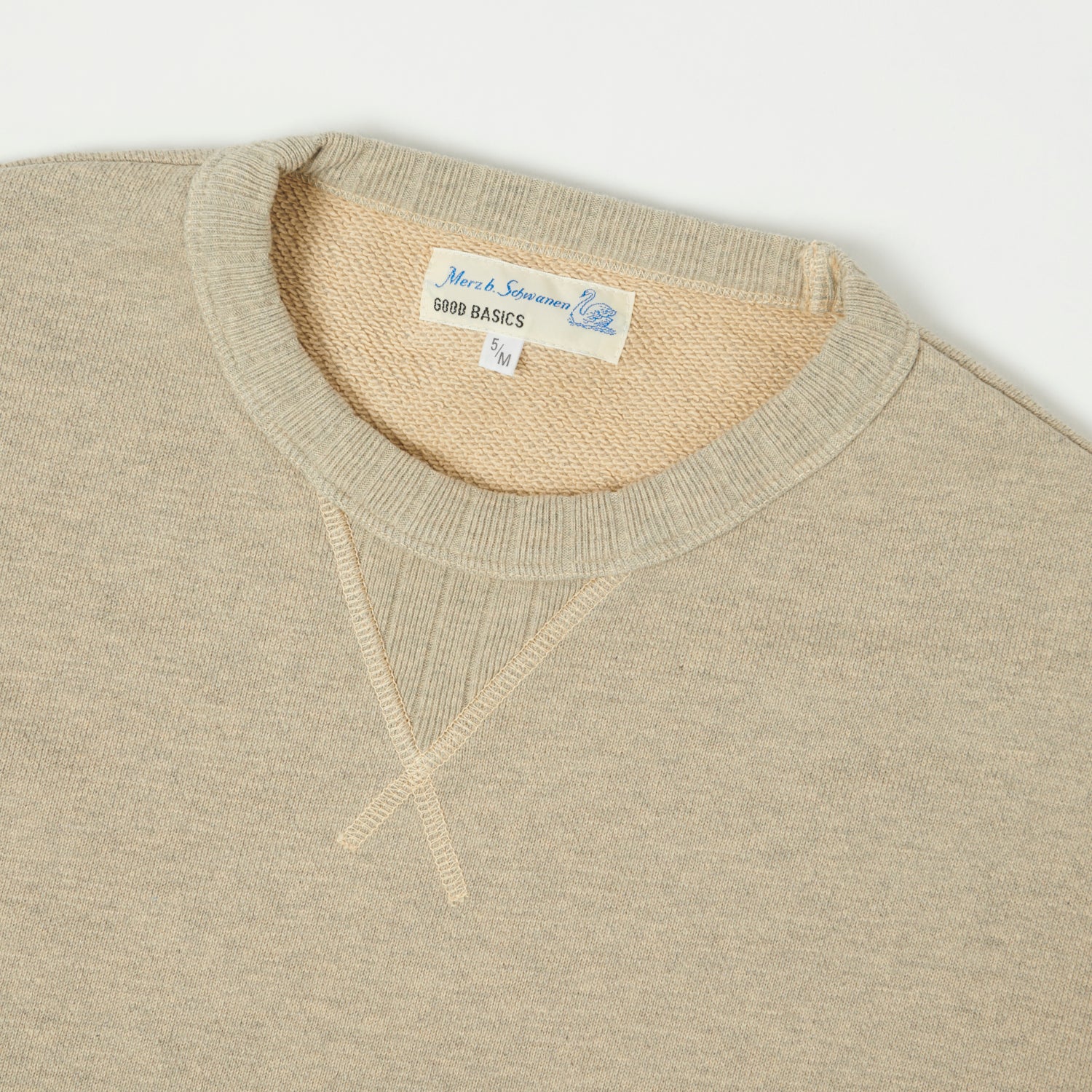 Merz b. Schwanen RFC01 Vintage Grey Melange Sweatshirt - Classic Cotton Pullover for Men | Casual Wear, Street Style & Everyday Comfort