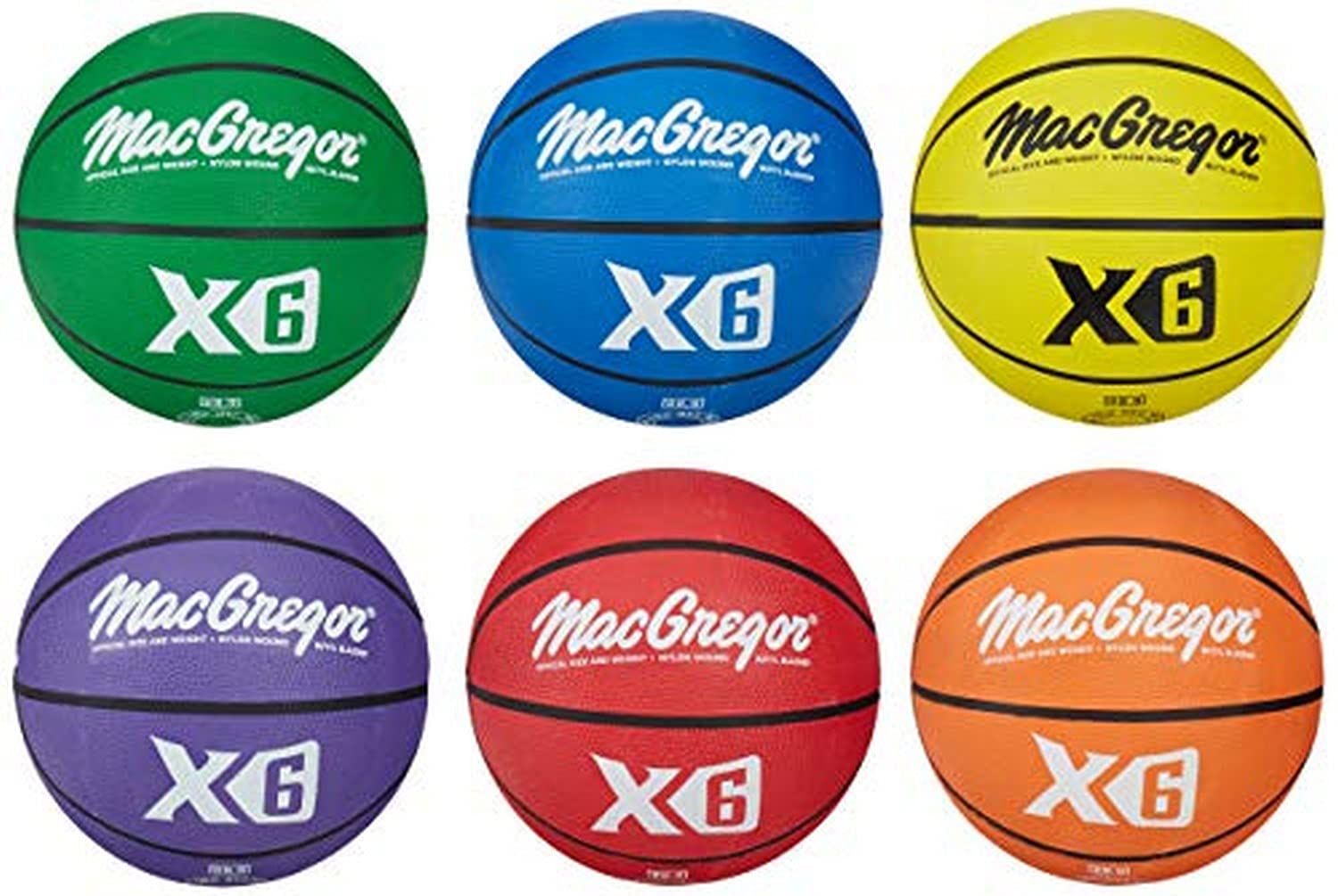 MacGregor 6-Pack Colorful Basketballs for Indoor & Outdoor Play