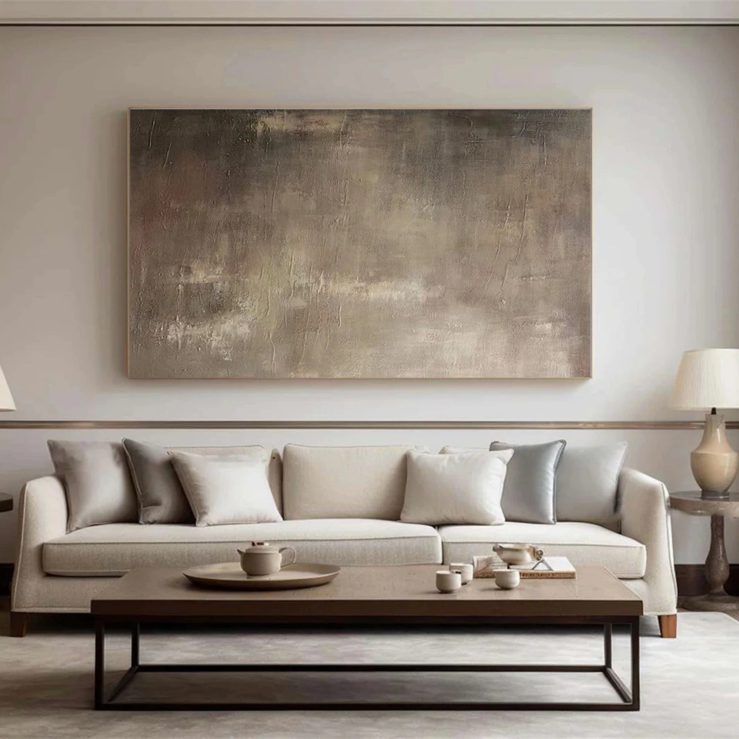 Beige & Brown Abstract Wall Art Print #BB162 - Modern Home Decor for Living Room, Bedroom & Office