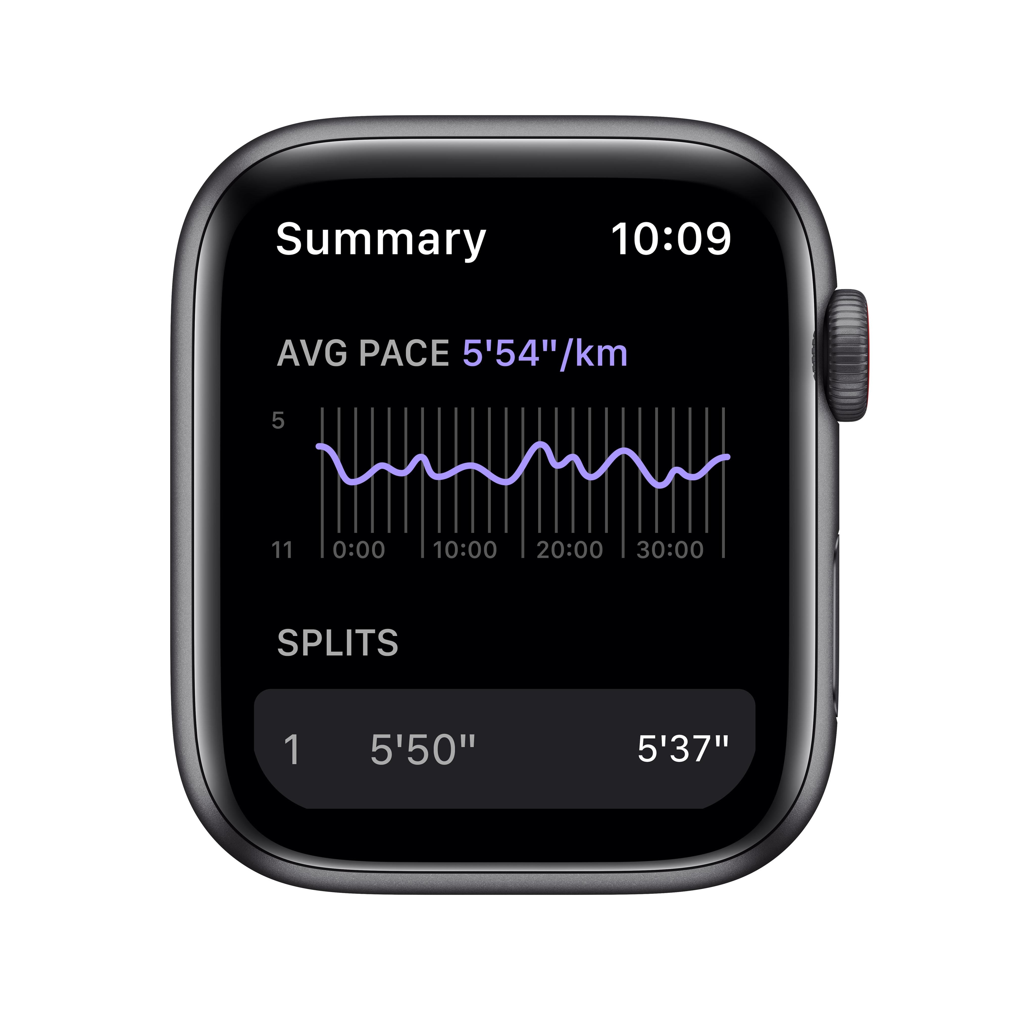 Apple Watch Nike SE (GPS + Cellular) 44mm Space Gray Aluminum Case with Anthracite/Black Nike Sport Band - Perfect for Running, Workouts & Daily Fitness Tracking