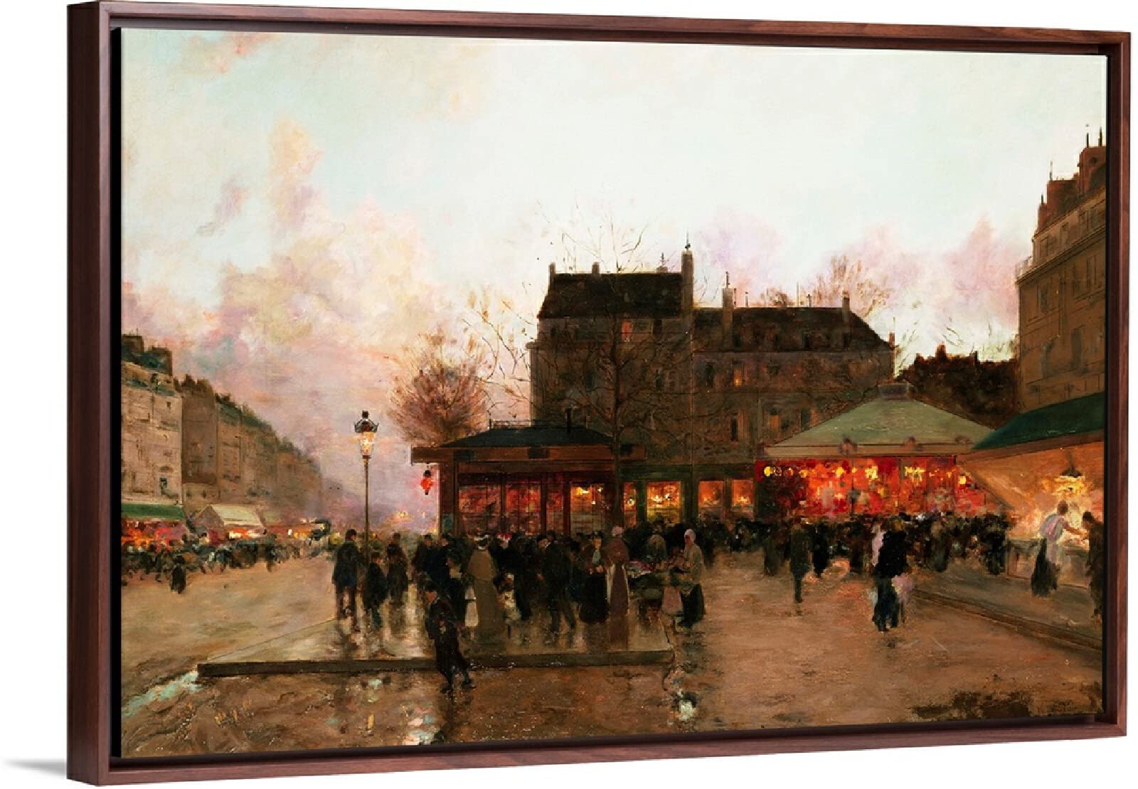 SYSMYXGS France Night Scene Paint by Numbers Kit for Adults - DIY Oil Painting on Canvas with Watercolor Brushes & Guide - Perfect for Home Decor, Gifts, and Relaxation Therapy