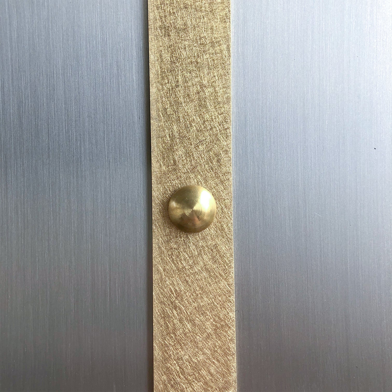 Premium RHM Sweep Stainless Steel & Brass Custom Range Hood H3 C2BTRM - Modern Kitchen Ventilation for Kelly - Perfect for Home Chefs & Luxury Kitchen Remodels