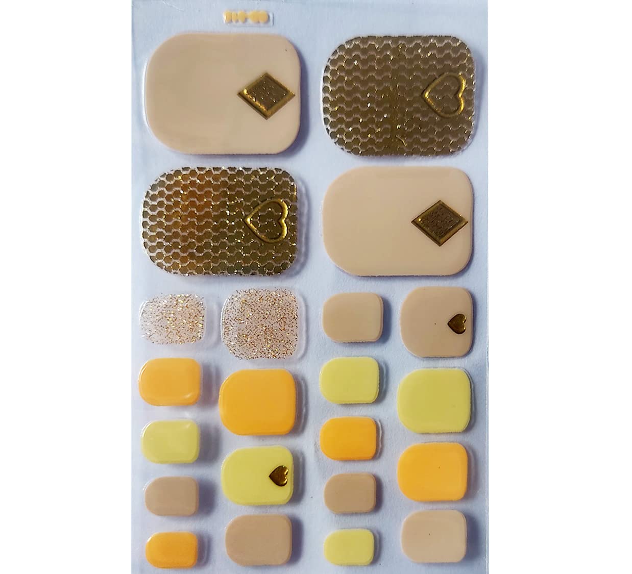3D Nail Stickers for Women & Girls - Waterproof Glitter Luxury DIY Nail Art Decals - Self-Adhesive Peel Off Nail Extensions (22 Tips, Multicolor) - Perfect for Parties, Weddings & Everyday Glam