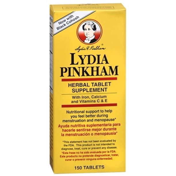Lydia Pinkham Herbal Supplement Tablets - 150 Count (Pack of 4) | Natural Women's Health Support | Menstrual Comfort & Menopause Relief