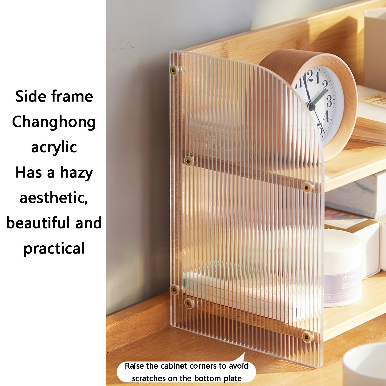 Wooden Desktop Shelf Organizer - Multi-Purpose Storage Rack for Books, Cups & Decor | Perfect for Dorm, Kitchen, Bathroom, Bedroom & Living Room | Space-Saving Home & Office Organization Solution