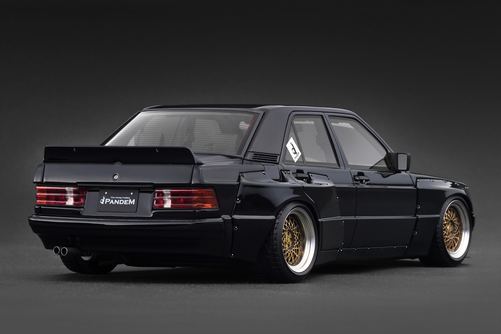 PREORDER - Ignition Model 1:18 Scale BMW 190 Pandem Widebody Diecast Car in Black - Collector's Edition for Display & Racing Enthusiasts
