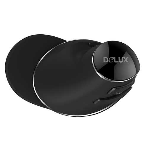 Delux M618 PLUS Wireless Vertical Ergonomic Mouse - 1600DPI, 6 Buttons for Comfortable Computing - Perfect for Office Work, Graphic Design & Long-Term PC Use