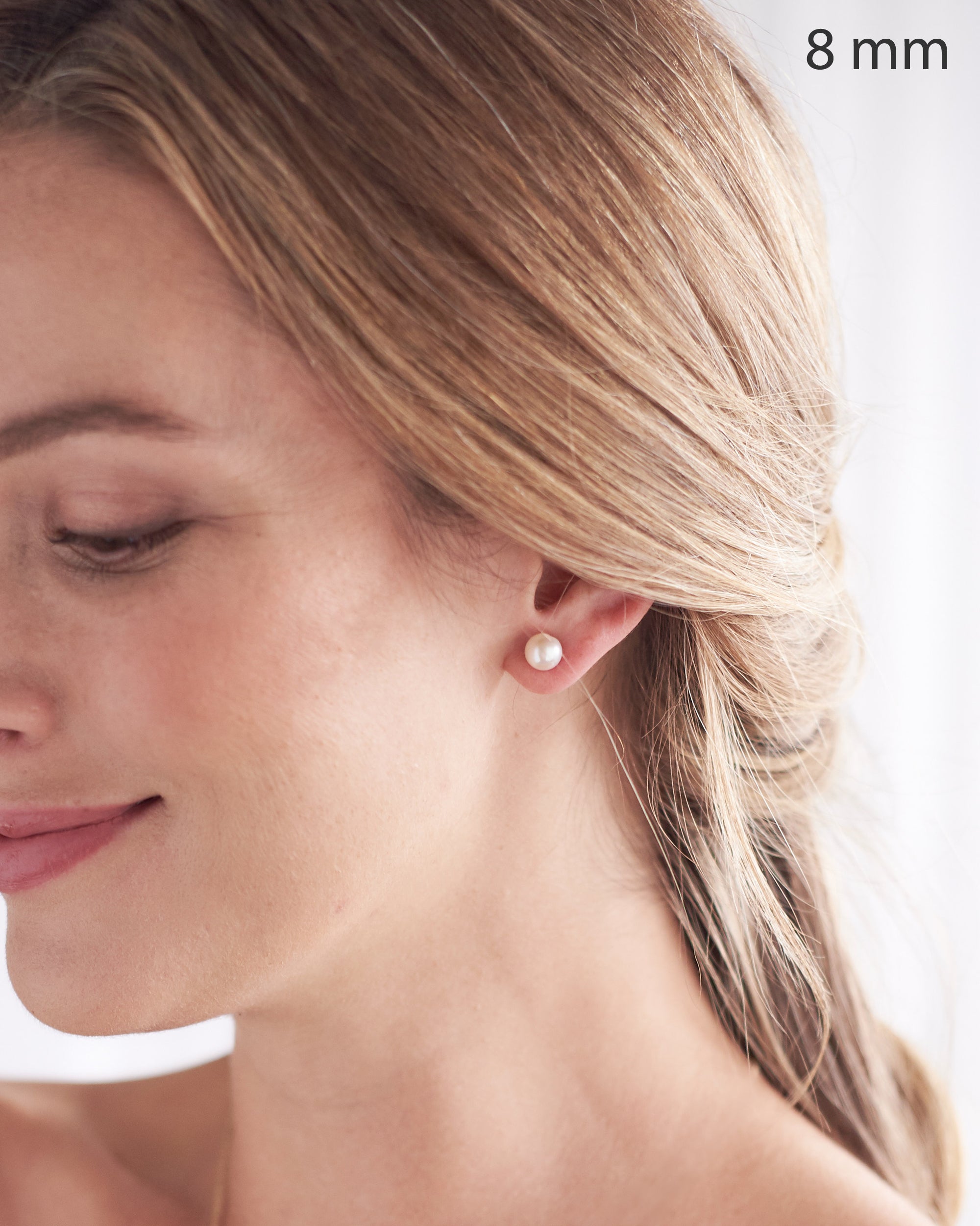 Classic Pearl Stud Earrings for Women - 5mm Genuine Freshwater Pearl Earrings - Hypoallergenic Surgical Steel - Elegant Gift for Wedding, Anniversary & Everyday Wear
