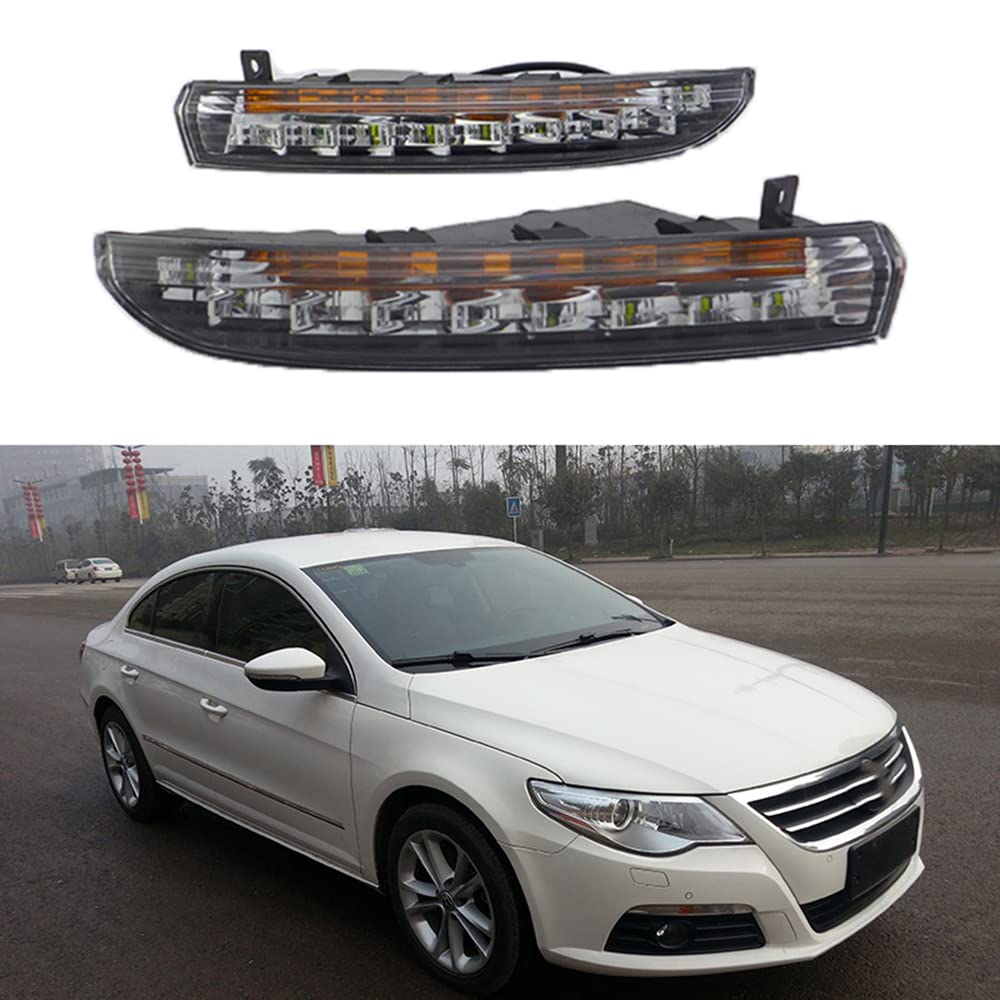 2009-2013 Volkswagen Passat CC LED Daytime Running Lights (DRL) Fog Lamp Cover - Bright White DRL Lights for Enhanced Visibility & Safety - Perfect for Night Driving & Foggy Conditions