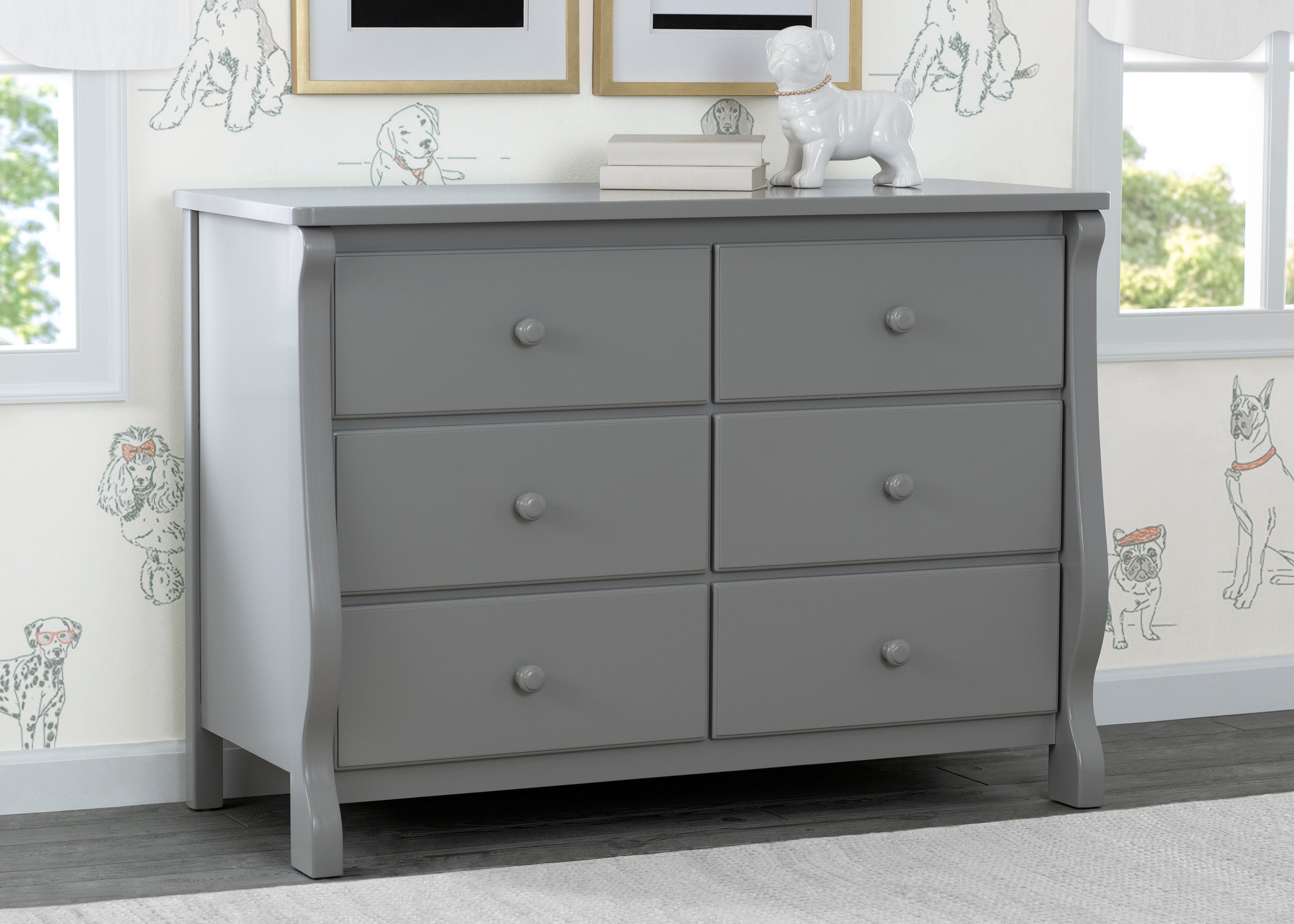 Canton / Eclipse 6-Drawer Dresser with Interlocking Drawers - Sturdy Bedroom Storage Furniture for Organizing Clothes & Accessories - Perfect for Master Bedroom, Guest Room, or Dormitory