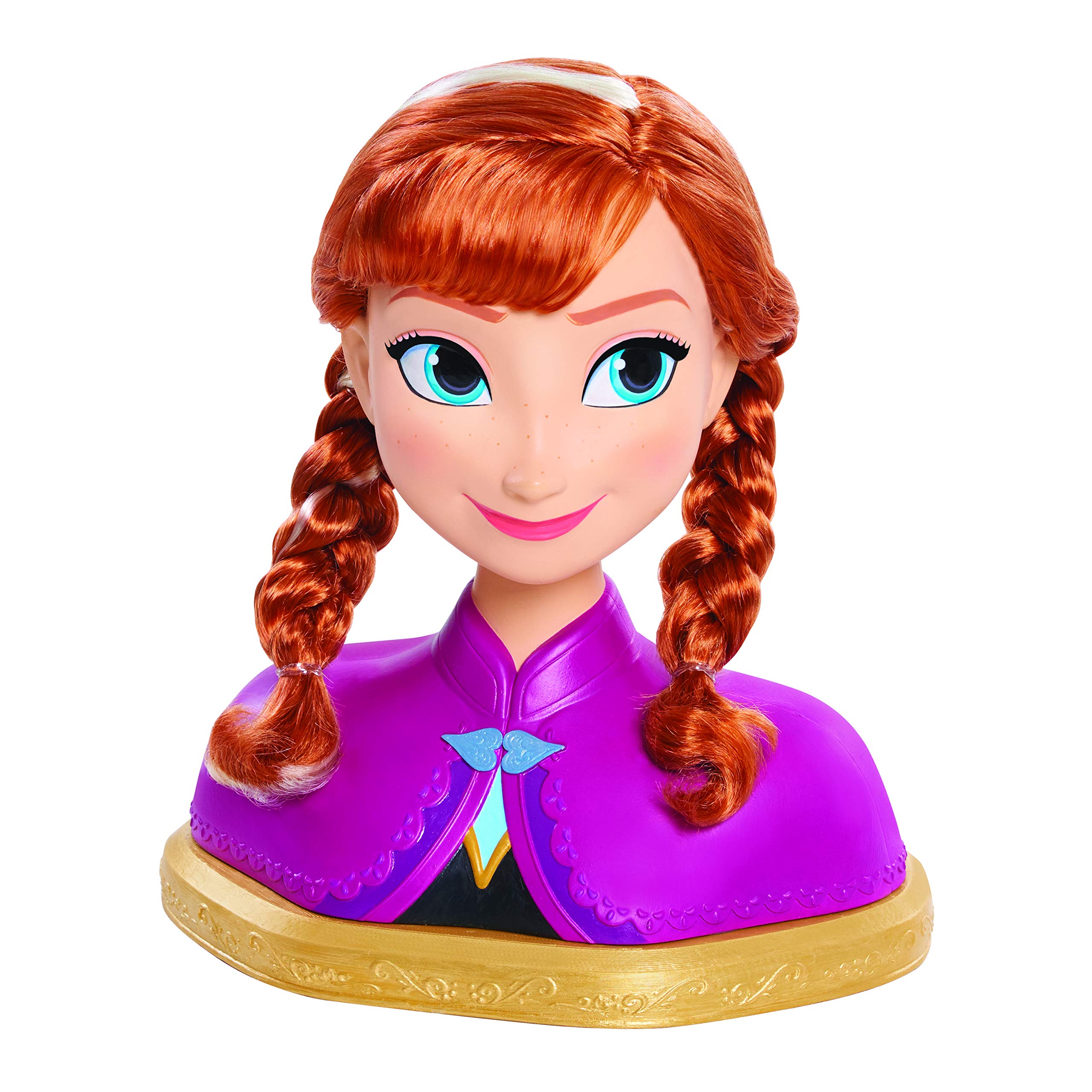 Disney Frozen Anna Deluxe Styling Head - Official Kids Hair Styling Toy for Girls Ages 3+ | Pretend Play, Birthday Gift & Role Play Dress Up Accessory