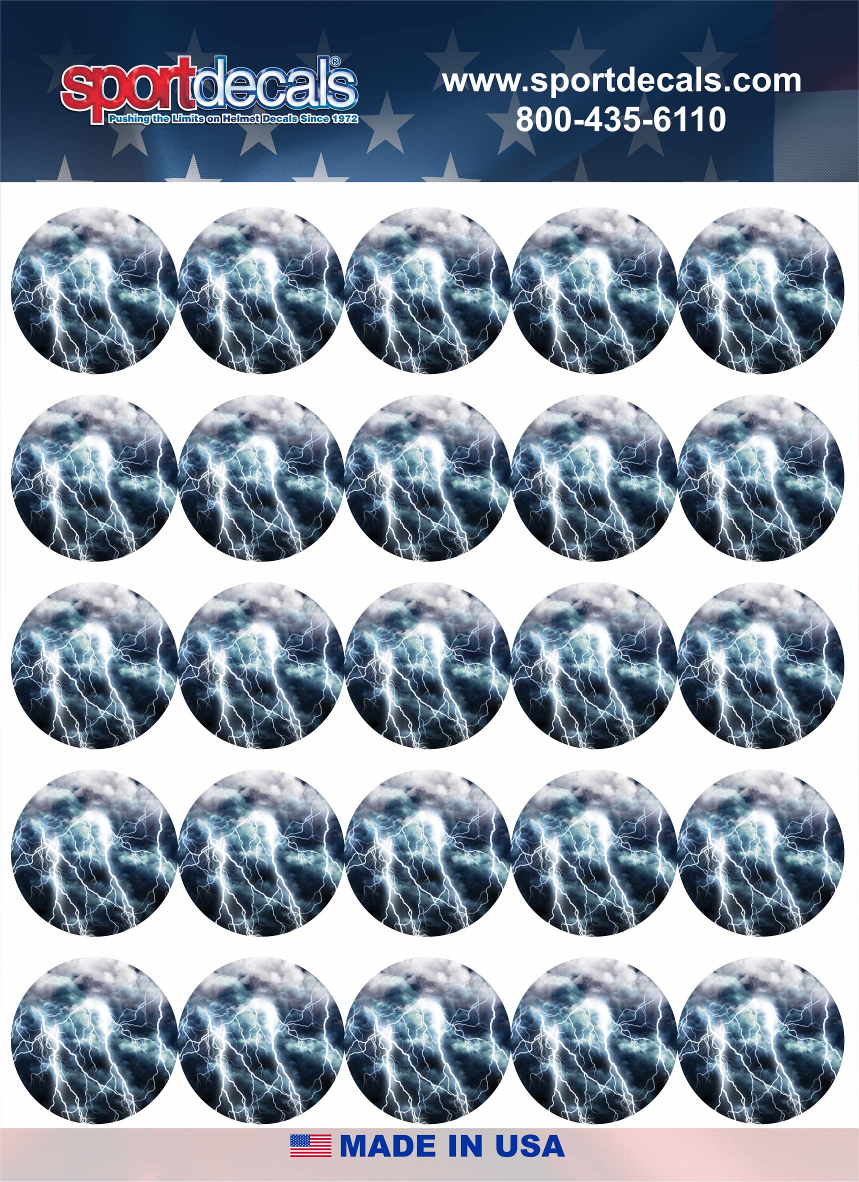Sportdecals Lightning 3/4 Inch Award Decals - Premium Sports Stickers for Trophies, Medals & Team Recognition