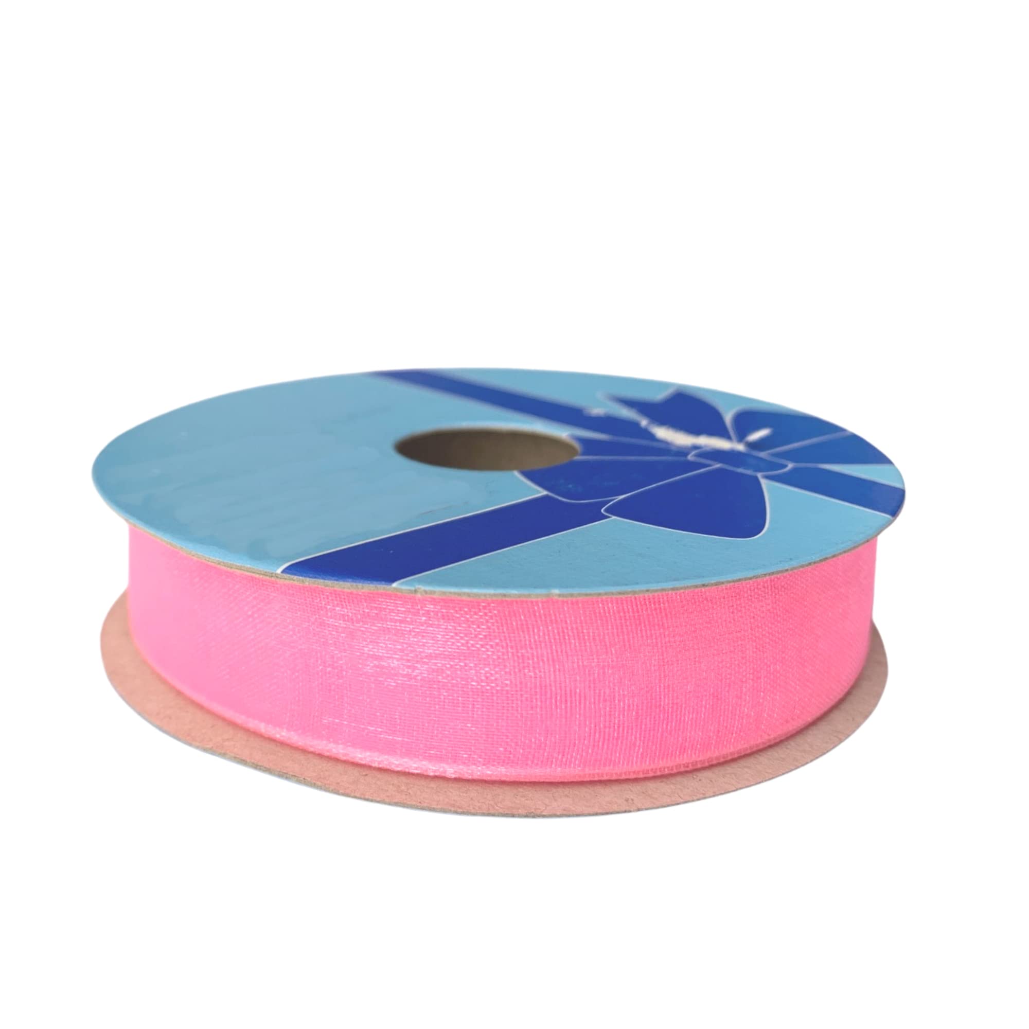 5/8 Inch x 25 Yards Bubblegum Pink Sheer Organza Ribbon - Perfect for Valentine's Day Gifts, Easter Decorations, Baby Showers, Weddings, Bridal Showers & Birthday Parties | Create Beautiful Azalea Pink Bows for Gift Wrapping, Table Centerpieces & DIY Craft Projects