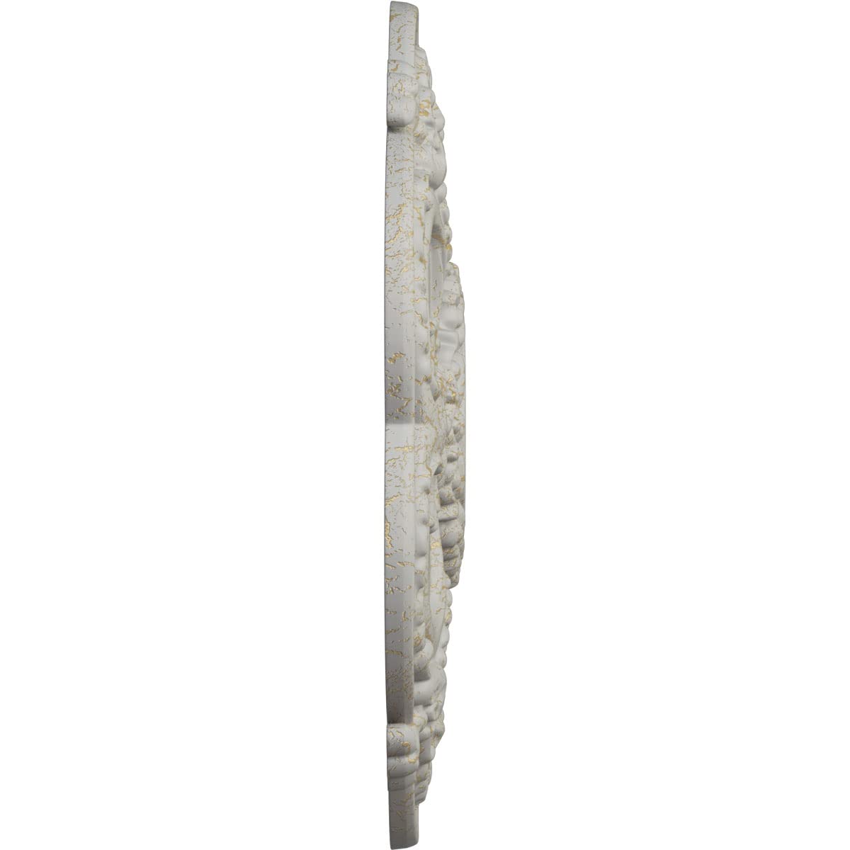 Ekena Millwork CM17ROPCC 18 Inch Rotherham Ceiling Medallion - Hand-Painted Pot of Cream Crackle Finish, 18