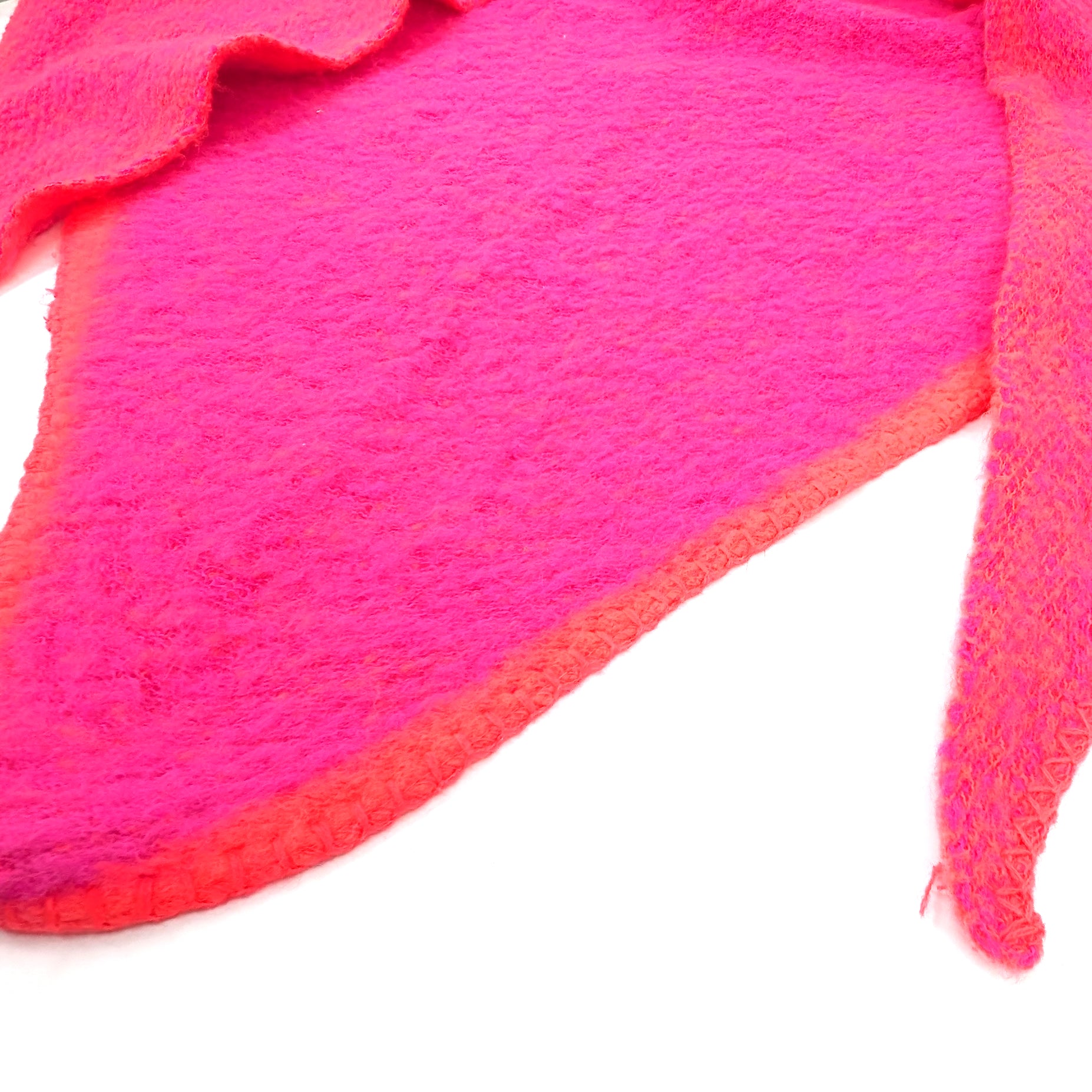 Enitsa Soft Wool Triangle Scarf - 75x185cm Neon Pink Winter Wrap for Women - Perfect for Cold Weather, Outdoor Activities & Fashion Accessories