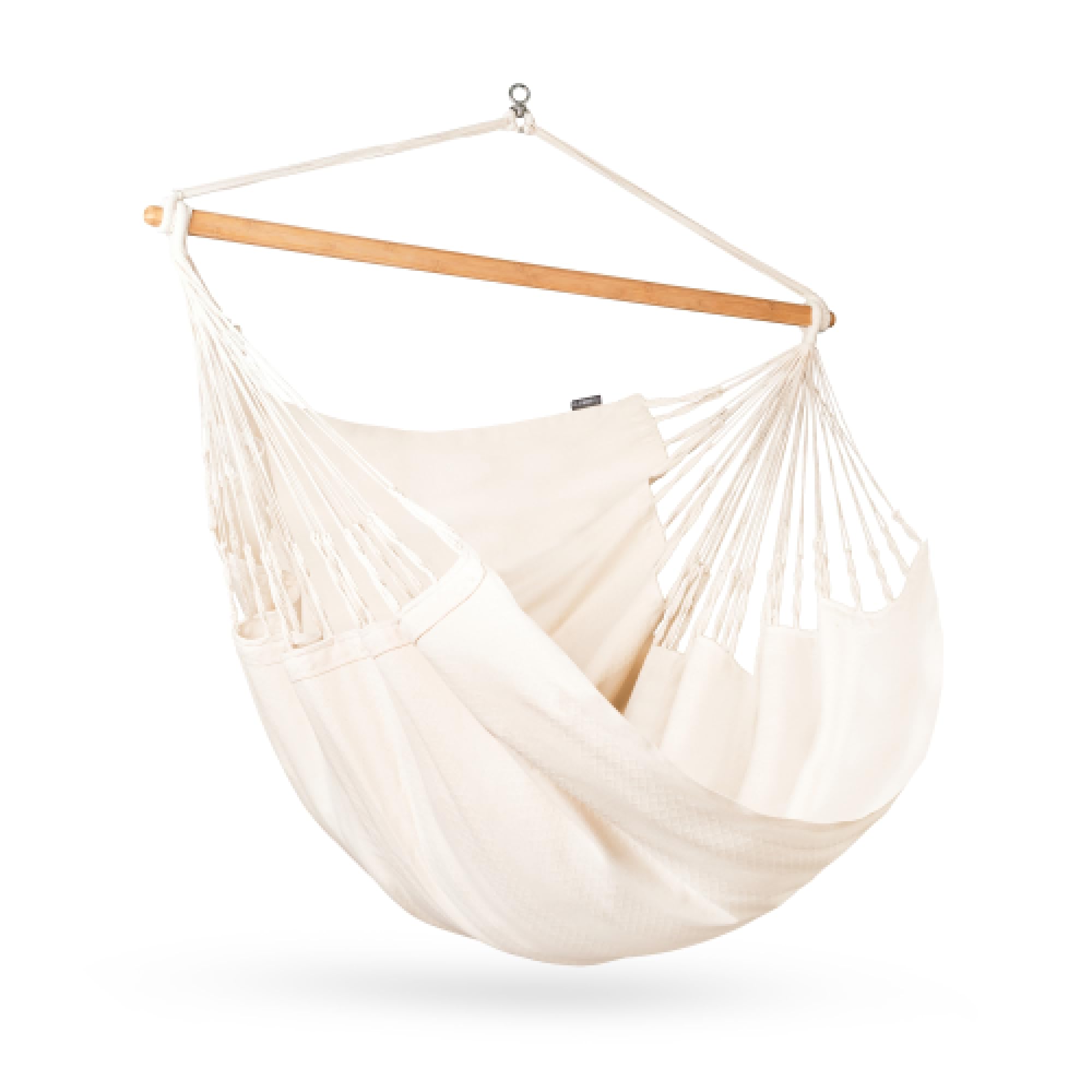 La Siesta® Large Comfort Habana Cotton Hanging Hammock Chair - Indoor/Outdoor Boho Swing Chair for Bedroom, Patio & Garden - Supports 285 lbs - Latte - Perfect for Relaxing, Reading & Napping