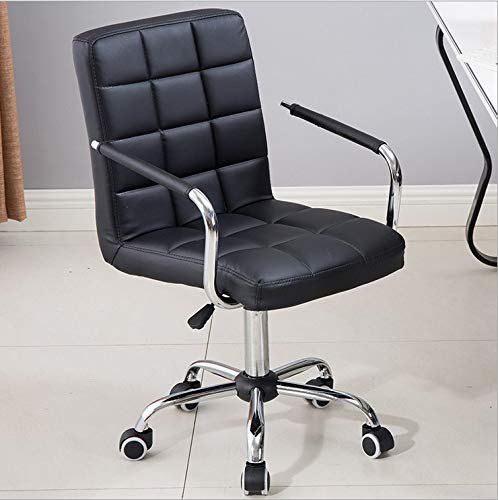 Heavy Duty Office Chair for Big & Tall People - Ergonomic Lift Chair with Adjustable Height for Home Office, Beauty Salon & Workstation - Black