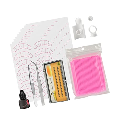 Professional Eyelash Extension Training Kit for Beginners - Pink Lash Grafting Practice Set with Essential Supplies | Perfect for Salon Training, DIY Lash Practice & Beauty School Students