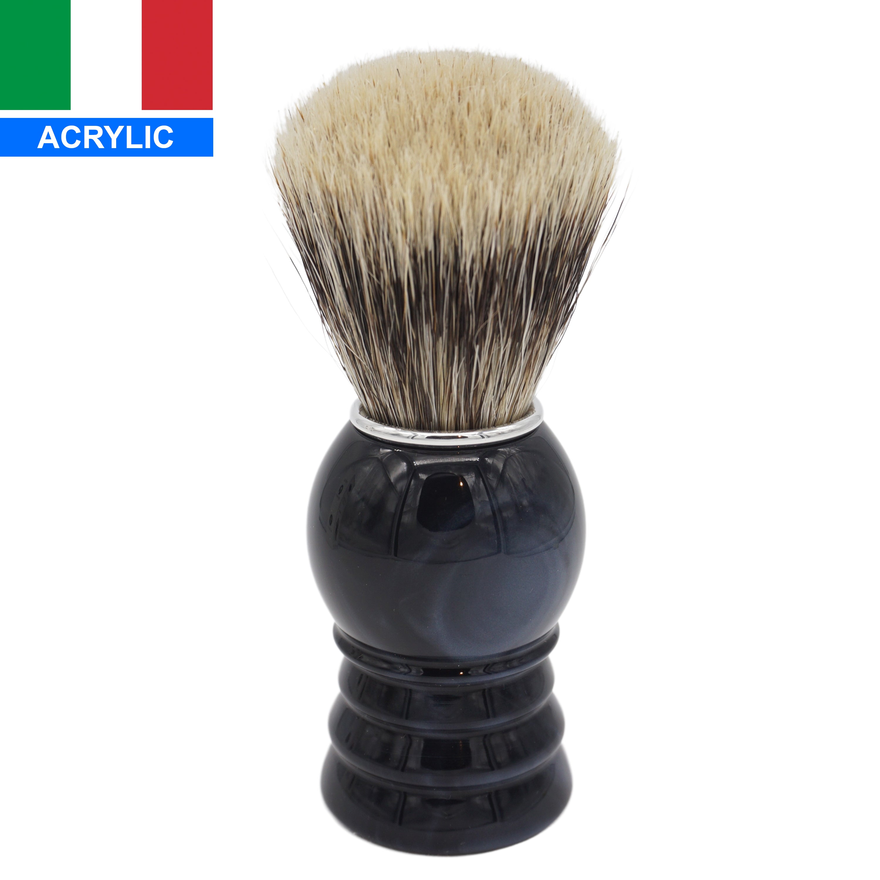 Premium 24mm Semogue Mistura Badger & Boar Hair Shaving Brush with AP Shave Co. Night Sky Handcrafted Handle - Perfect for Wet Shaving, Grooming & Luxury Skincare Routine