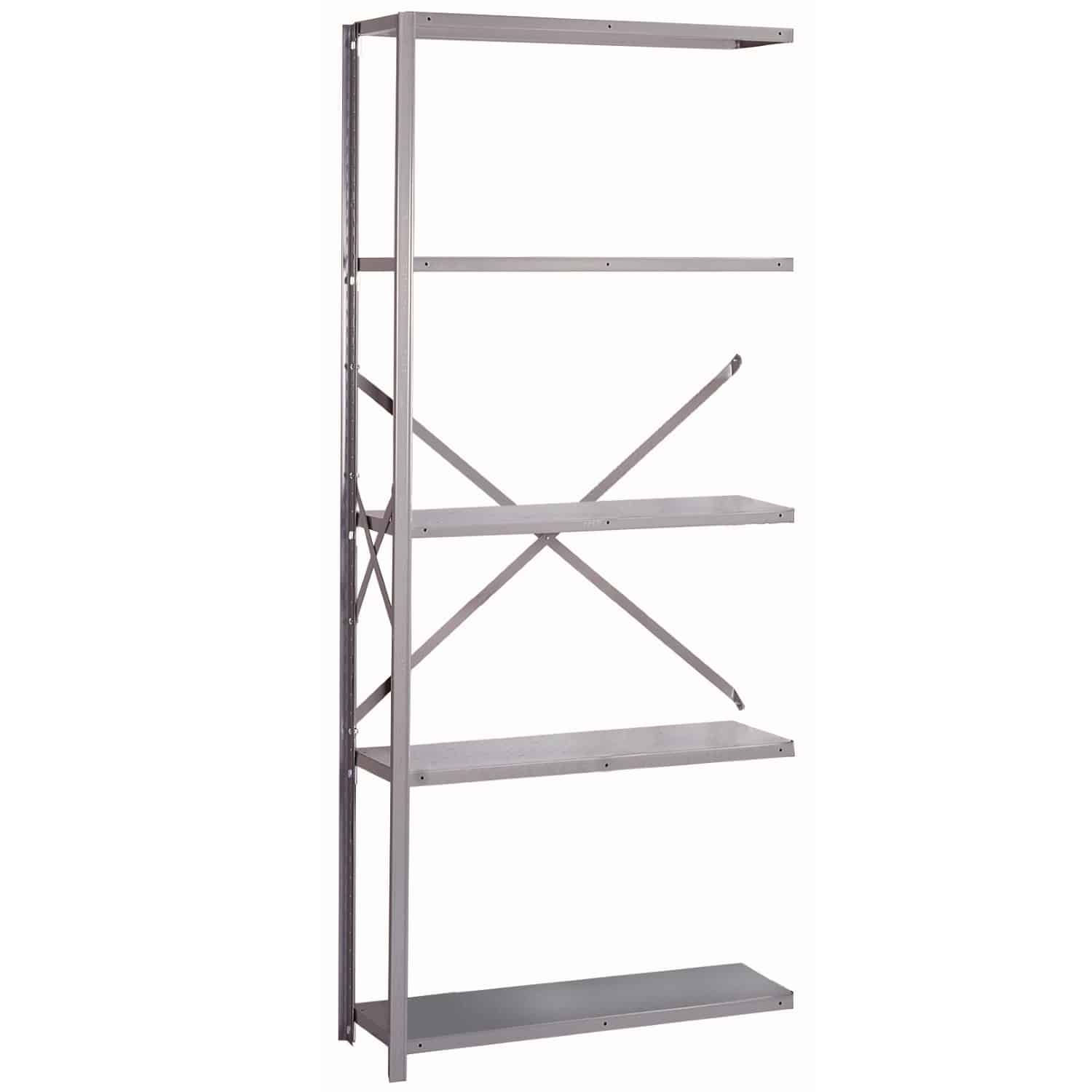 Heavy Duty 8000 Series Open Steel Shelving with 5 Shelves - 20 Gauge Metal Storage Rack for Garage, Warehouse & Industrial Organization