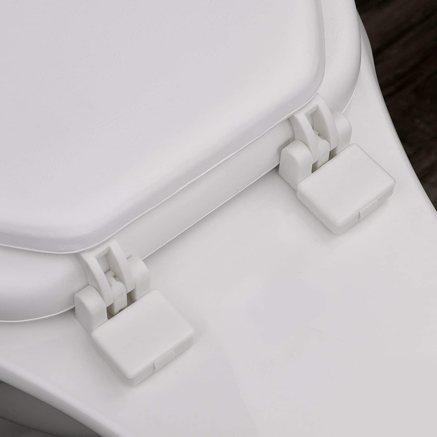 Soft Round Padded Toilet Seat with Easy-Clean Hinge - Beige | Comfortable & Hygienic Bathroom Upgrade for Home & Commercial Use