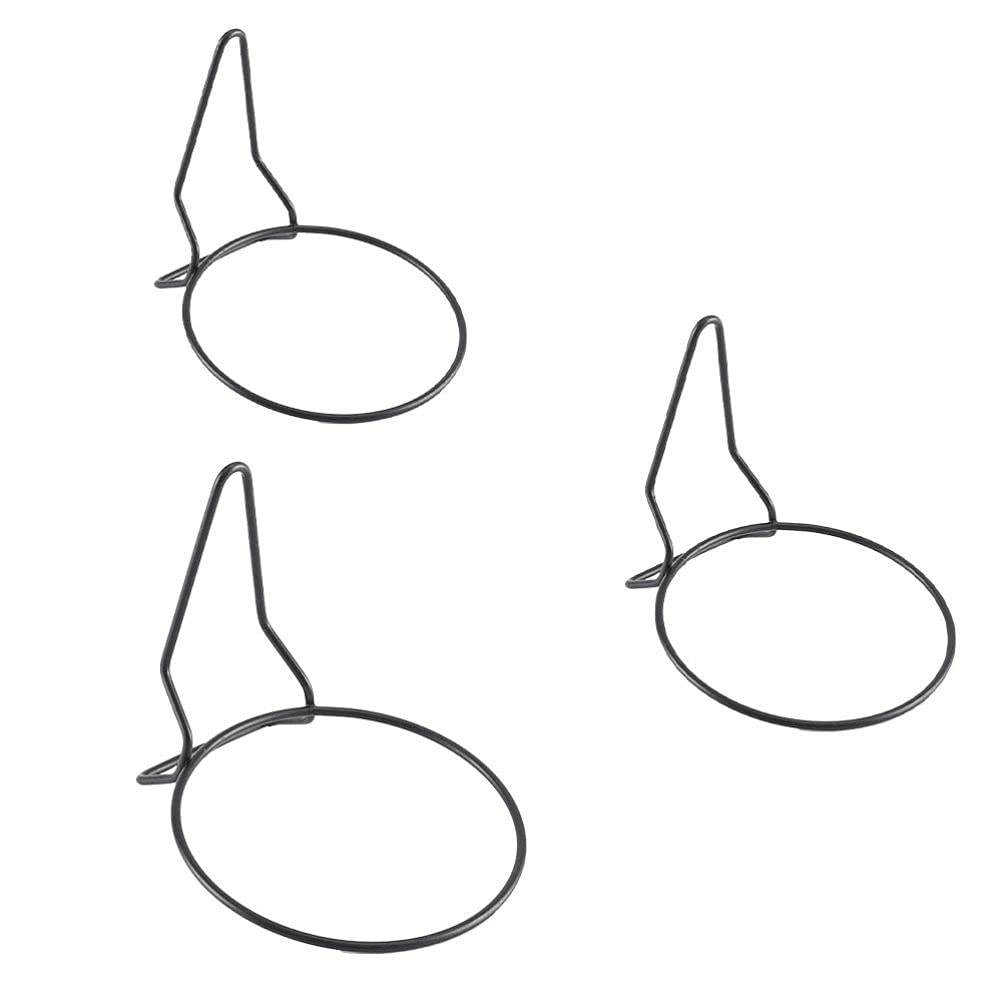 Cabilock 3-Pack Hanging Flower Pot Brackets - Heavy Duty Metal Planter Hangers for Indoor/Outdoor Plants, Wall Mounted Pot Holder Rings for Balcony, Fence, Garden - Perfect for Bonsai, Succulents & Herb Gardens