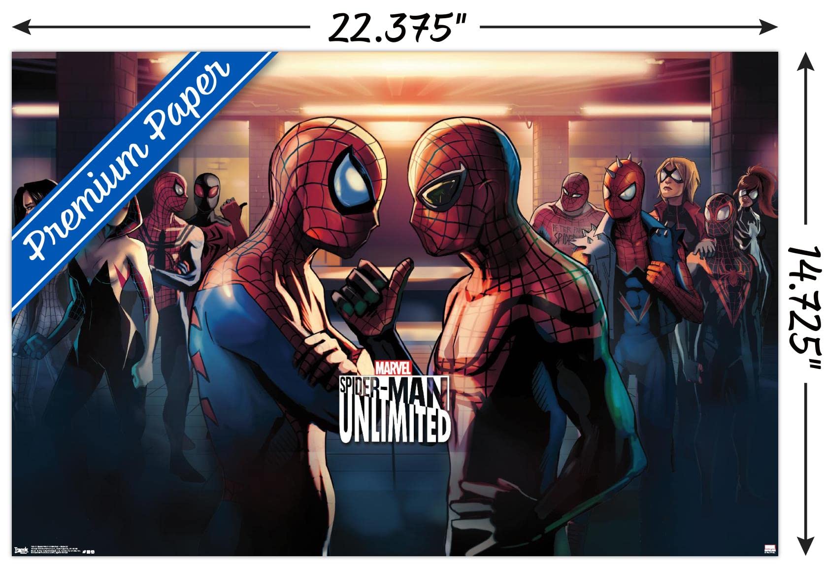 Marvel Comics Spider-Man: Unlimited Video Game Poster - 22.4x14.7 Inch Premium Unframed Wall Art - Perfect for Gamer Rooms, Bedroom Decor & Marvel Fan Collections