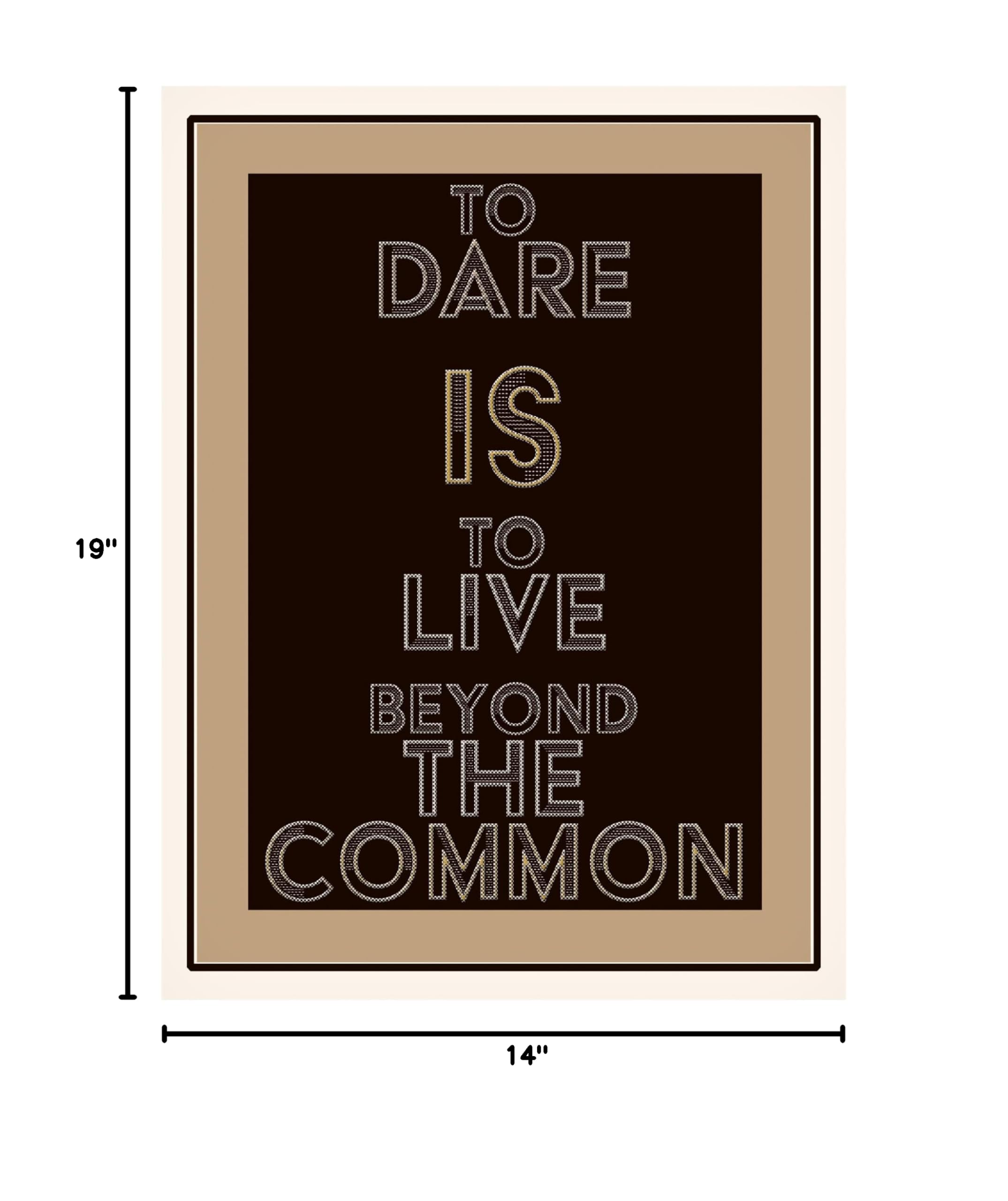 Dare Word Art Canvas Print by Richard Homawoo - Motivational Wall Decor for Home Office, Bedroom & Living Room - Inspirational Quote Artwork - Perfect Gift for Graduation & Housewarming