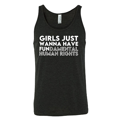 Unisex 'Girls Just Wanna Have Fundamental Human Rights' T-Shirt - Feminist Statement Tee for Women's Rights & Equality - Perfect for Protests, Rallies & Everyday Wear