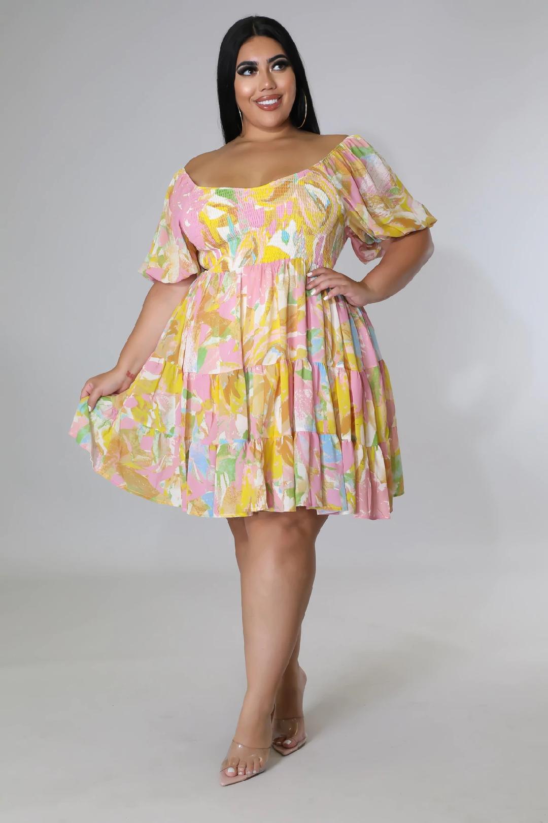 Spring Beauty Floral Wrap Dress for Women - Curve-Hugging Midi Dress for Date Night & Garden Parties