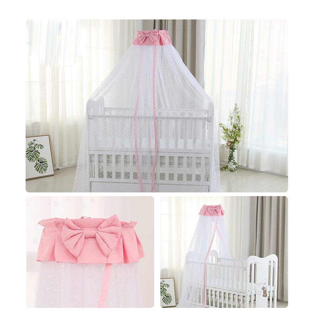 Breathable Crib Netting Canopy - Pink Mosquito Net for Baby Cribs & Kids Beds, Nursery Decor & Bedroom Protection - Perfect for Daytime Naps & Nighttime Sleep