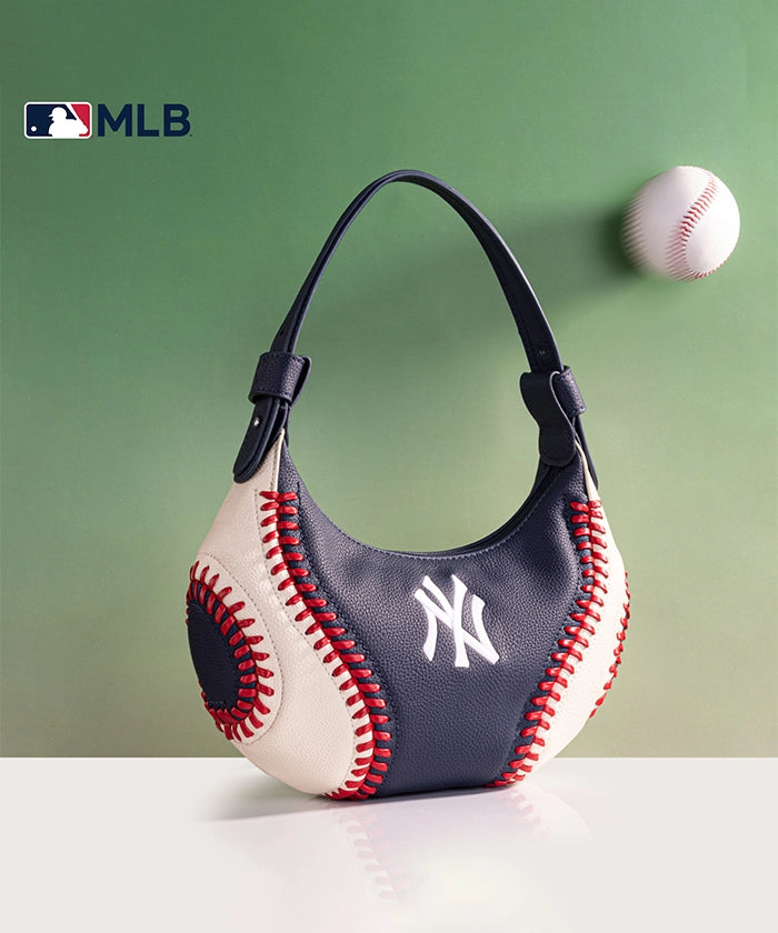 MLB New York Yankees Hobo Bag for Women - Stylish Crossbody Shoulder Purse - Perfect for Baseball Games, Travel & Everyday Use