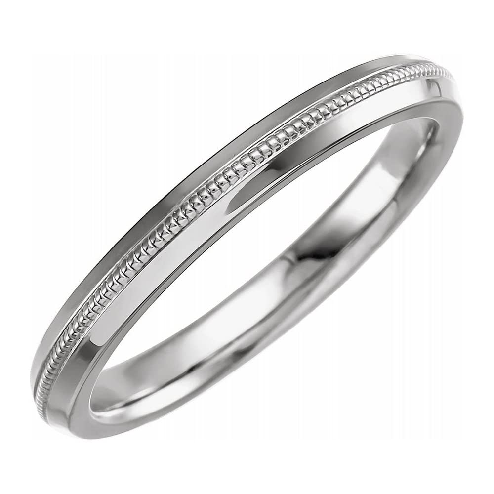 The Black Bow 2.5mm 14K White Gold Knife Edge Standard Fit Band - Perfect for Weddings, Anniversaries, and Everyday Elegance
