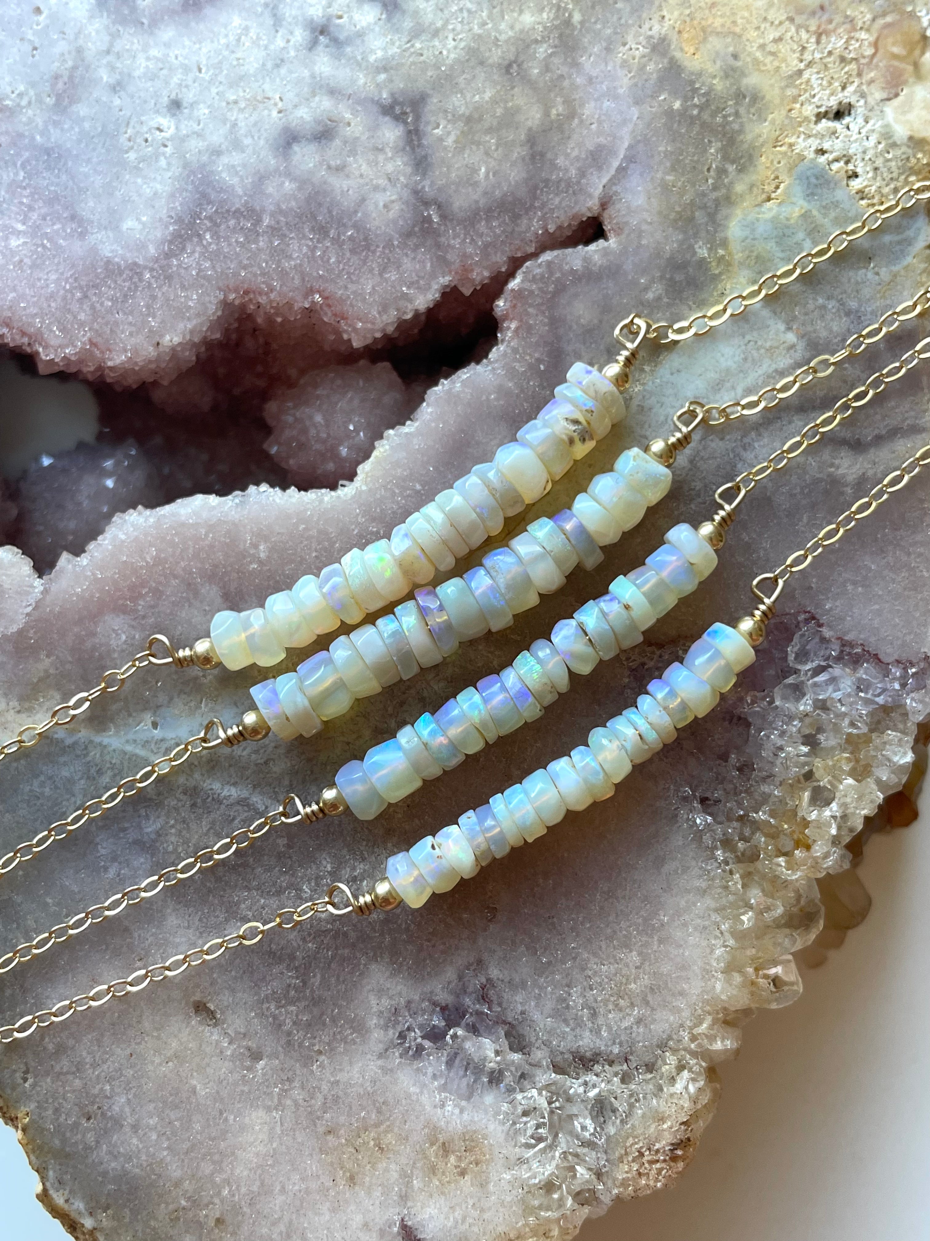 Australian Opal Necklace - Sterling Silver or 14k Gold Filled Jewelry for Women | Elegant Gift for Birthday, Anniversary & Special Occasions