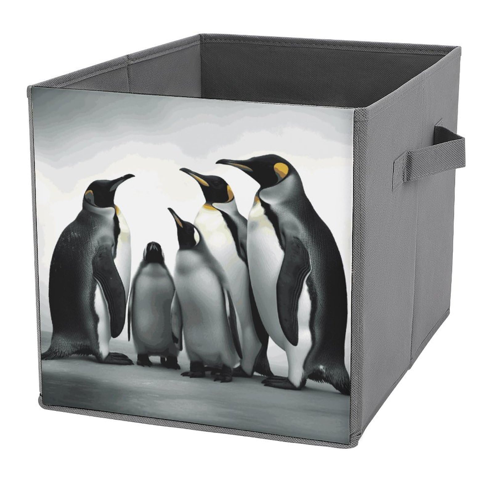 Penguin Family Printed Storage Baskets & Bins - Foldable Clothes Organizer for Bedroom, Closet & Nursery | Home Organization Solutions for Toys, Blankets & Laundry