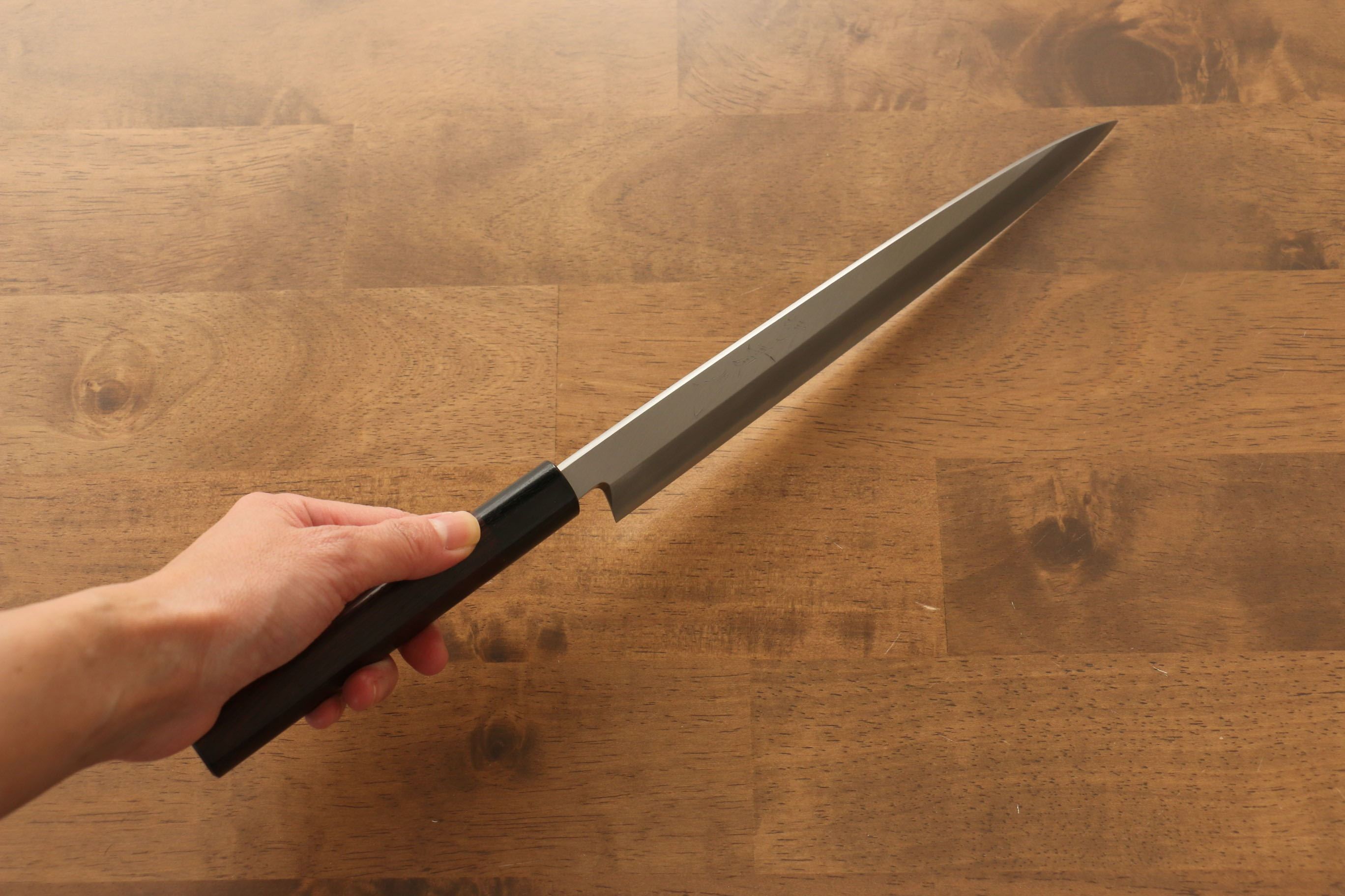 Premium Jikko Silver Steel No.3 Yanagiba Sushi Knife 240mm with Exquisite Shitan Handle - Perfect for Sushi Chefs & Japanese Cuisine Preparation