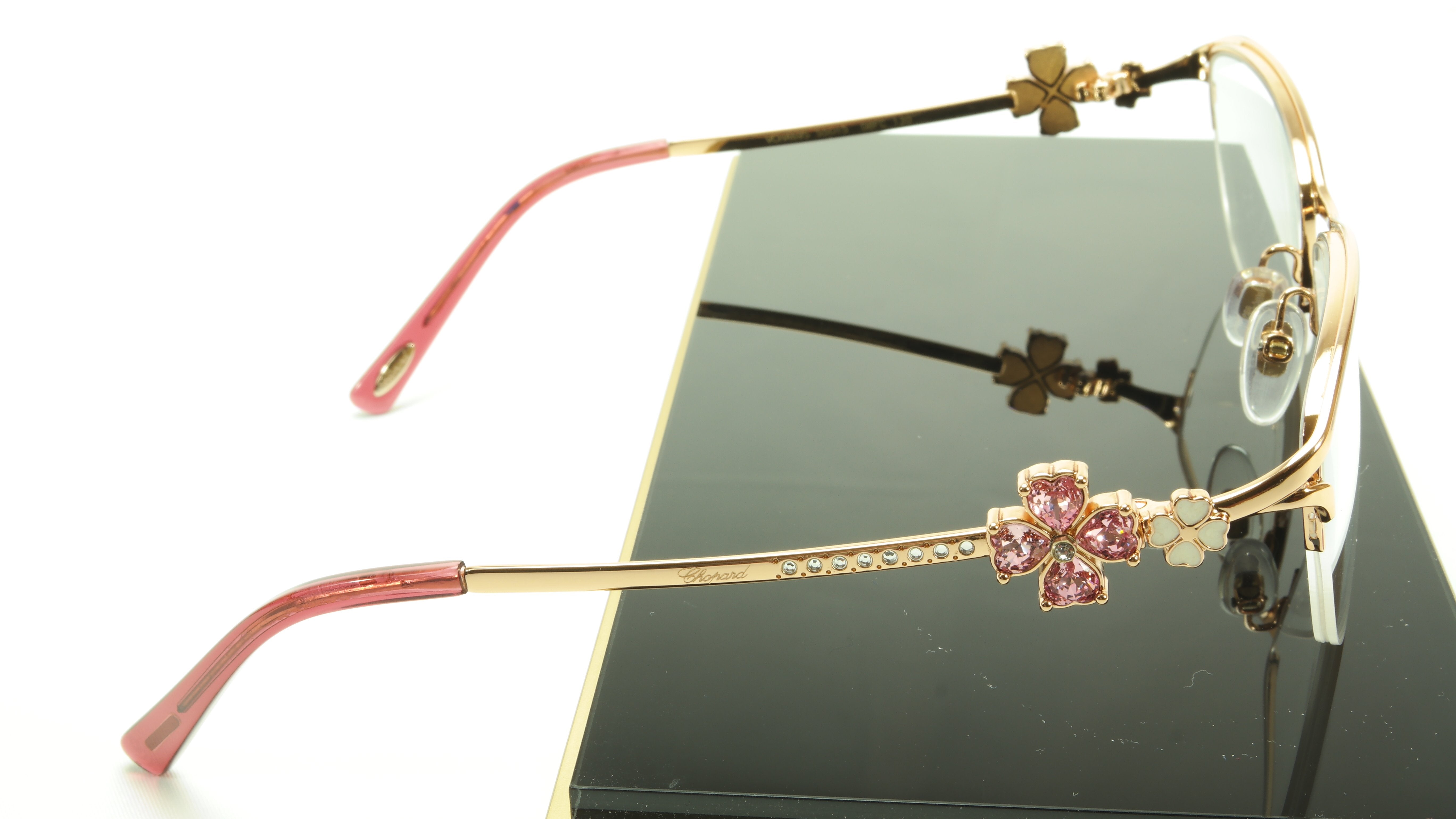Chopard VCHA69S 08FC Gold Shiny Copper Eyeglasses Frame - Made in Italy - 55mm Lens Width, 15mm Bridge, 130mm Temple Length - Luxury Designer Optical Frames for Men & Women - Perfect for Office, Reading, and Fashion Accessories