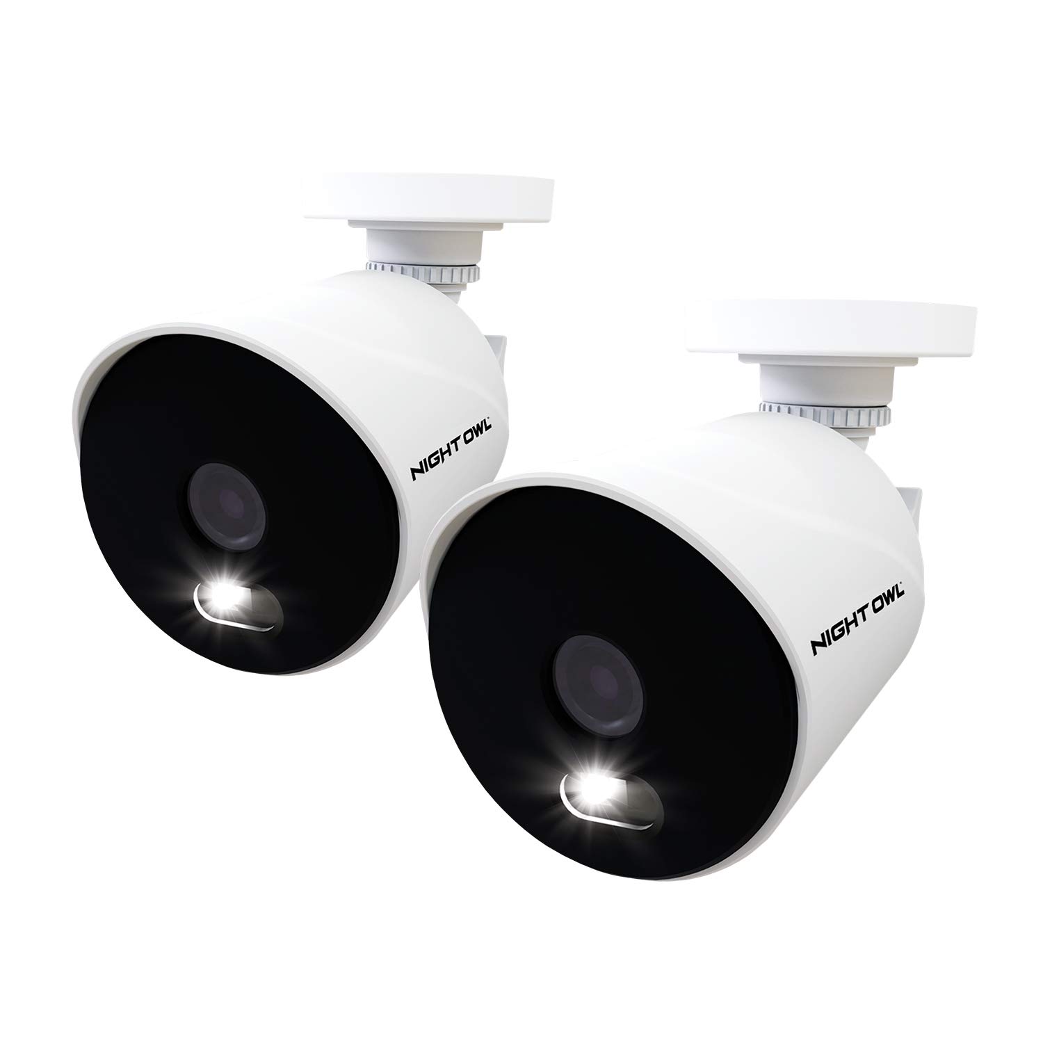 Night Owl 1080p HD Wired Indoor/Outdoor Security Cameras with Motion-Activated Spotlights, 100ft Night Vision & Wide Viewing Angle (2-Pack) - Ideal for Home Surveillance, Business Monitoring & Property Protection