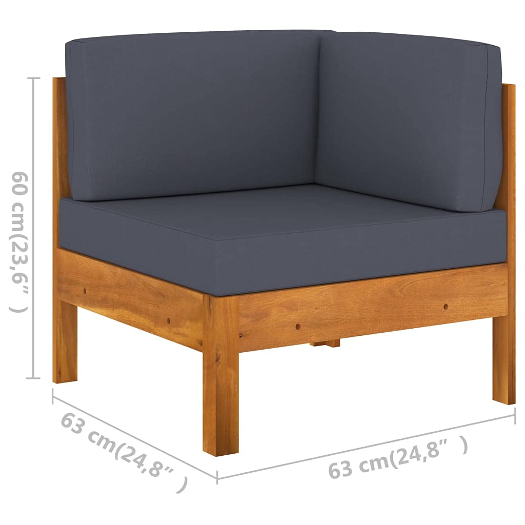 Premium 2-Piece Outdoor Wooden Patio Furniture Set with Backrest Cushions - Garden Sofa & Coffee Table for Backyard, Poolside, Balcony, Lawn | Perfect for Relaxing, Entertaining & Outdoor Dining